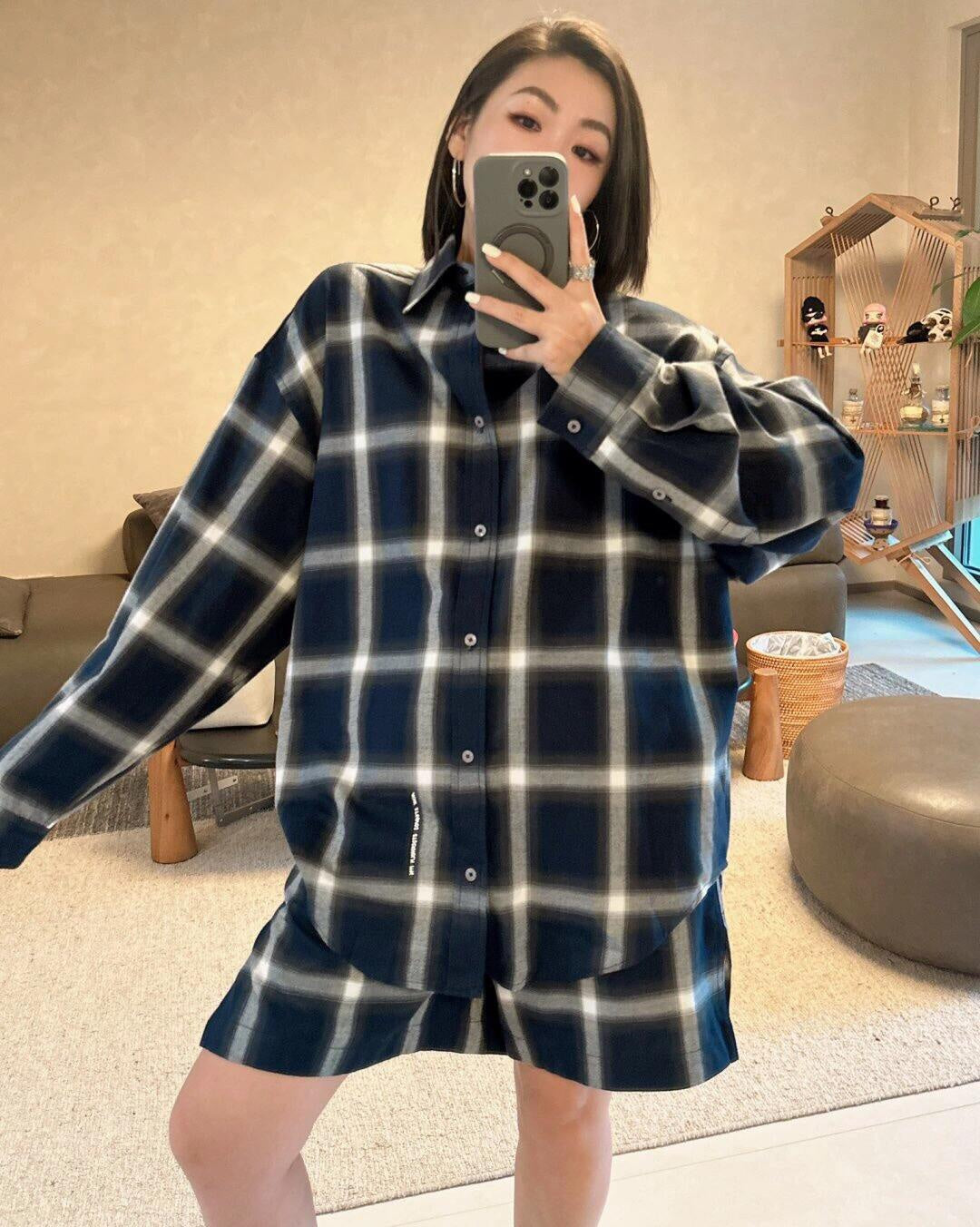 2026 New Acn Check Button-Down Shirt (MM098-B50)