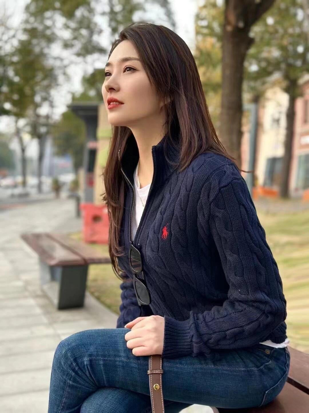 2026 New RL Decorative Knot Zip Knit Sweater (25274-B30)