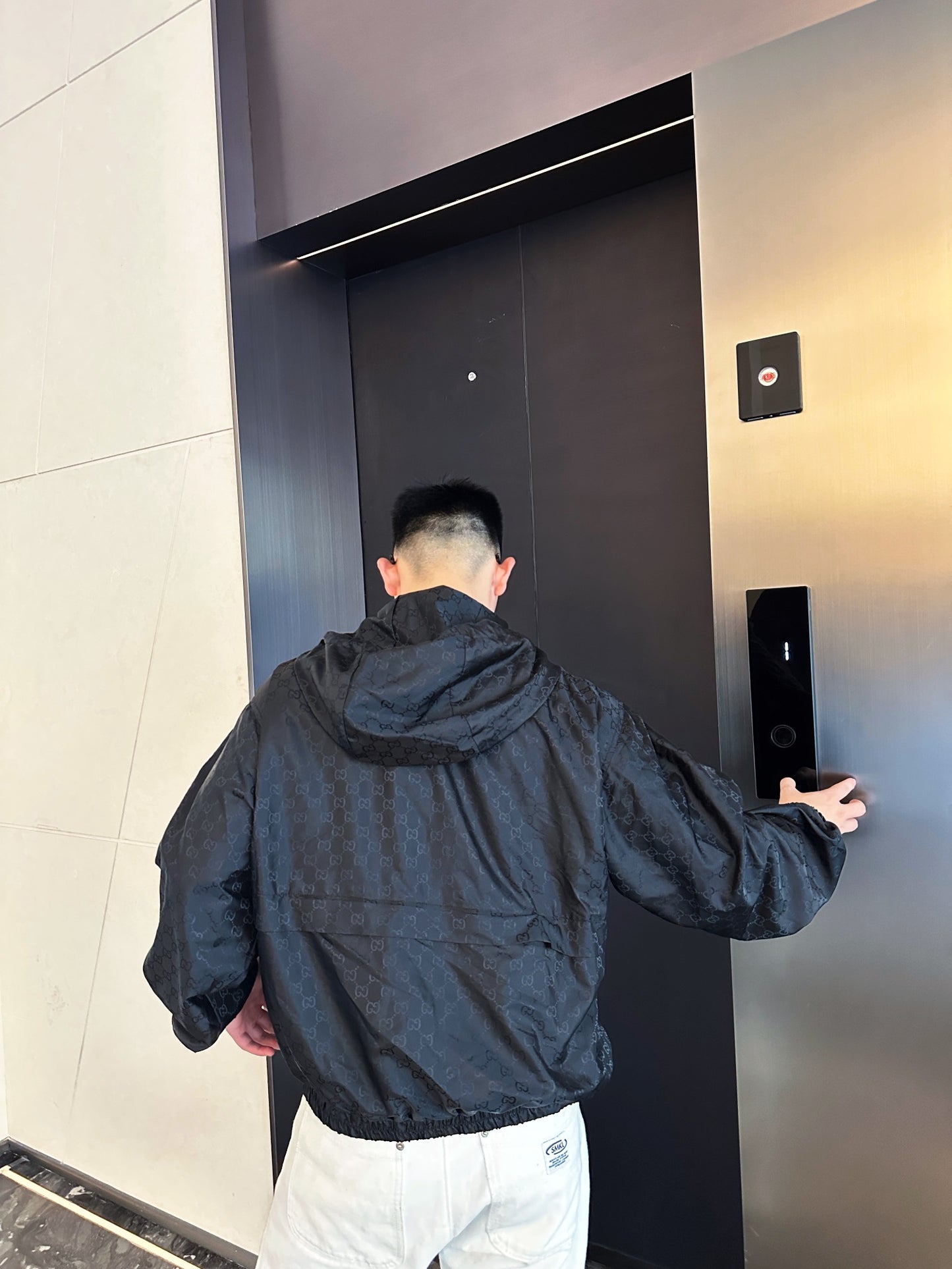 2026 New GU All-Over GG Print Zip Jacket (BB704-C05)