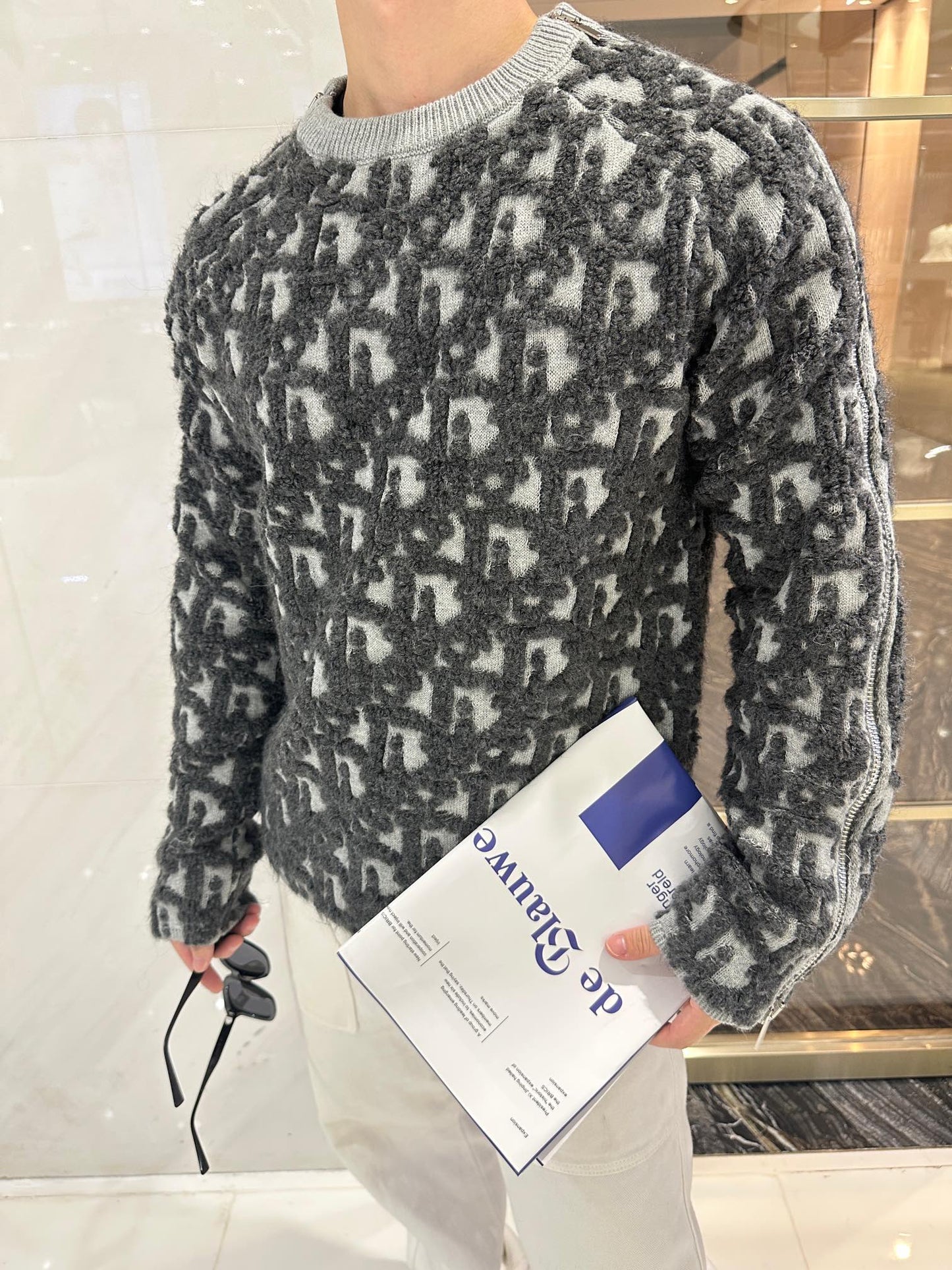 2026 New Arrival CD Jacquard Zip-Up Jumper (25305-C20)