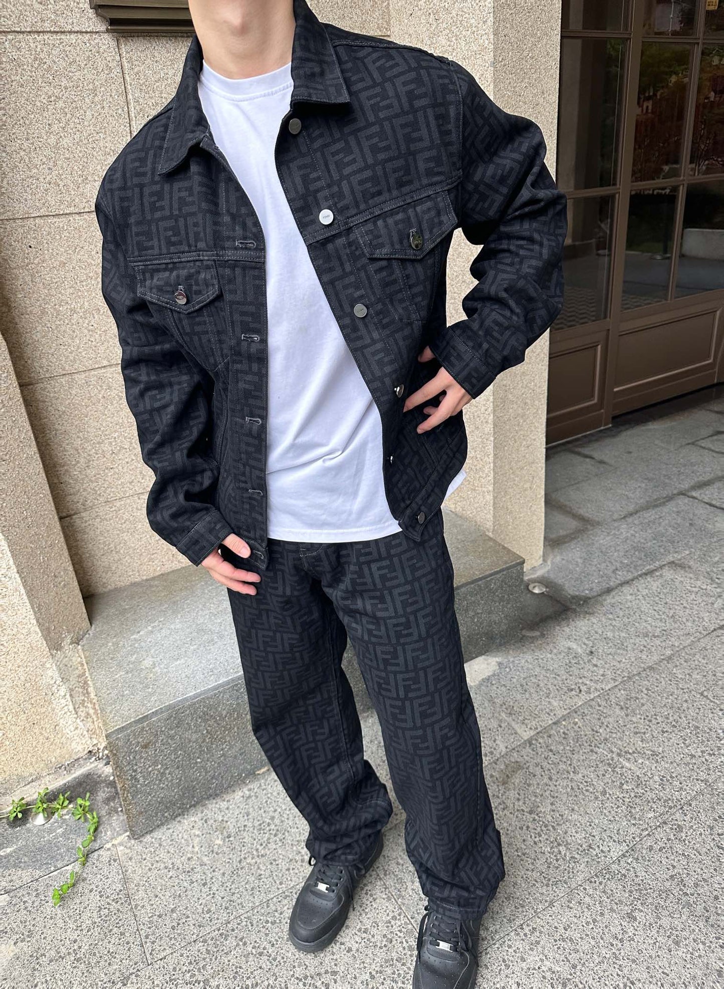 2026 New Arrival: FF All-Over Print Jeans (BB716-B75)