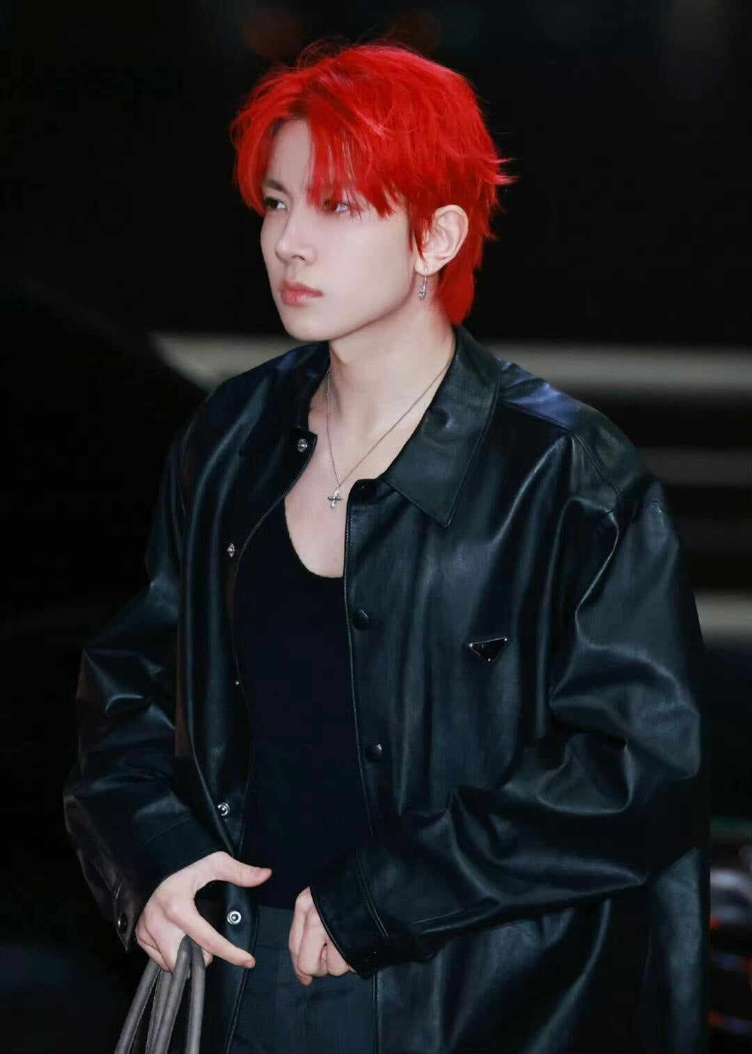 2026 New Triangle Brand Single-Breasted Leather Jacket (25294-C00)