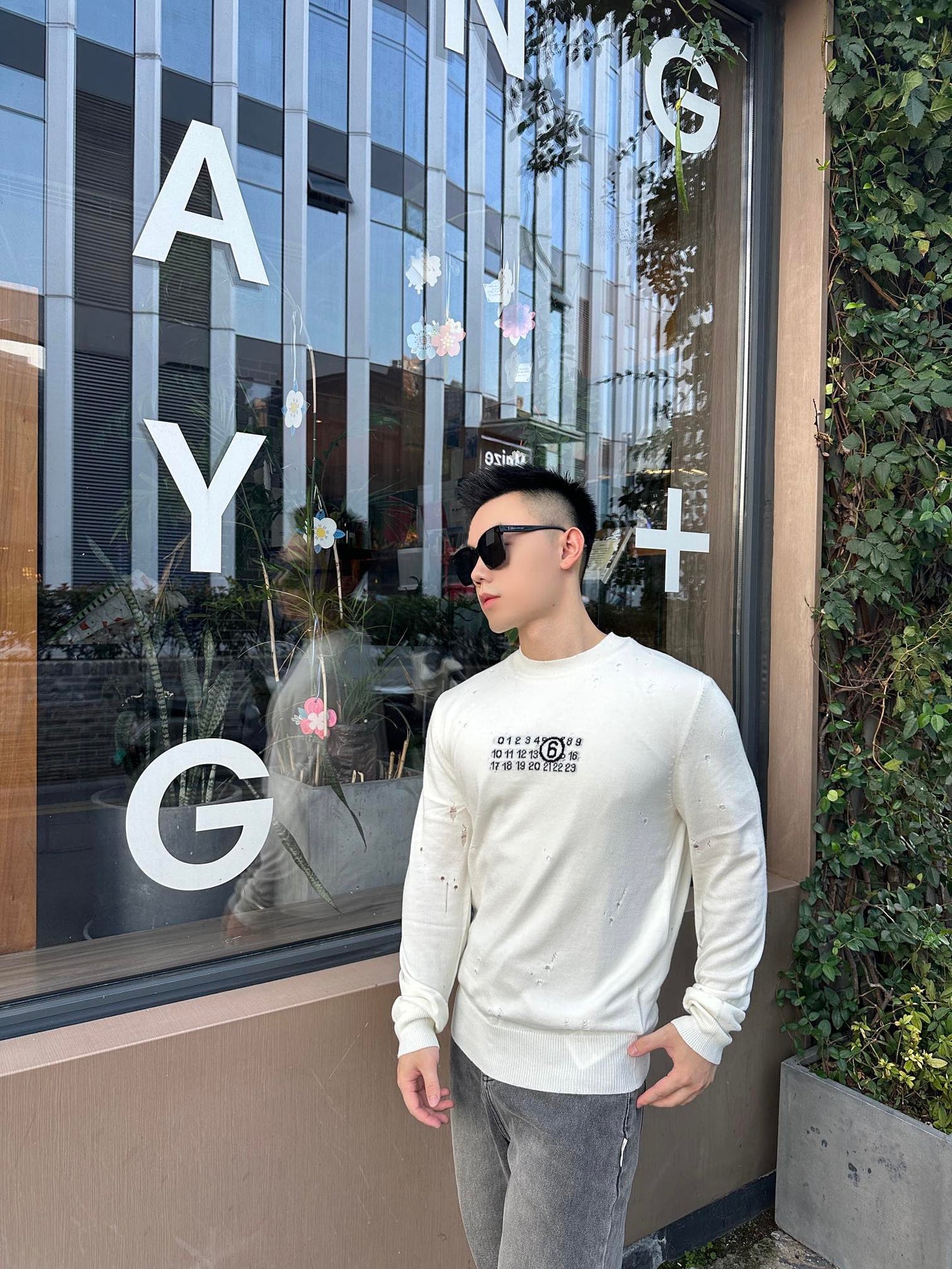 2026 New Mai Digital Lace-Effect Jumper (25287-B25)