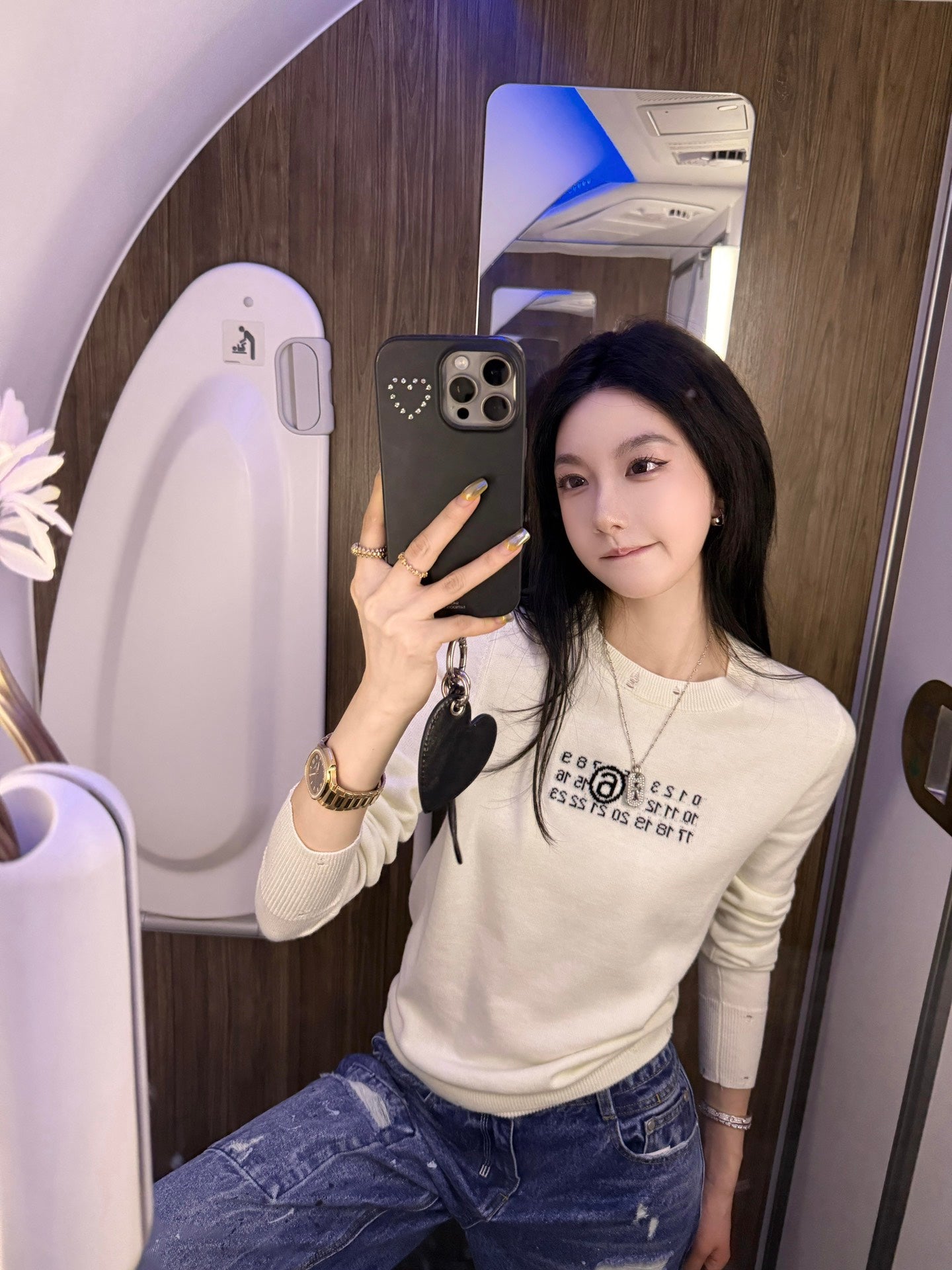 2026 New Mai Digital Lace-Effect Jumper (25287-B25)