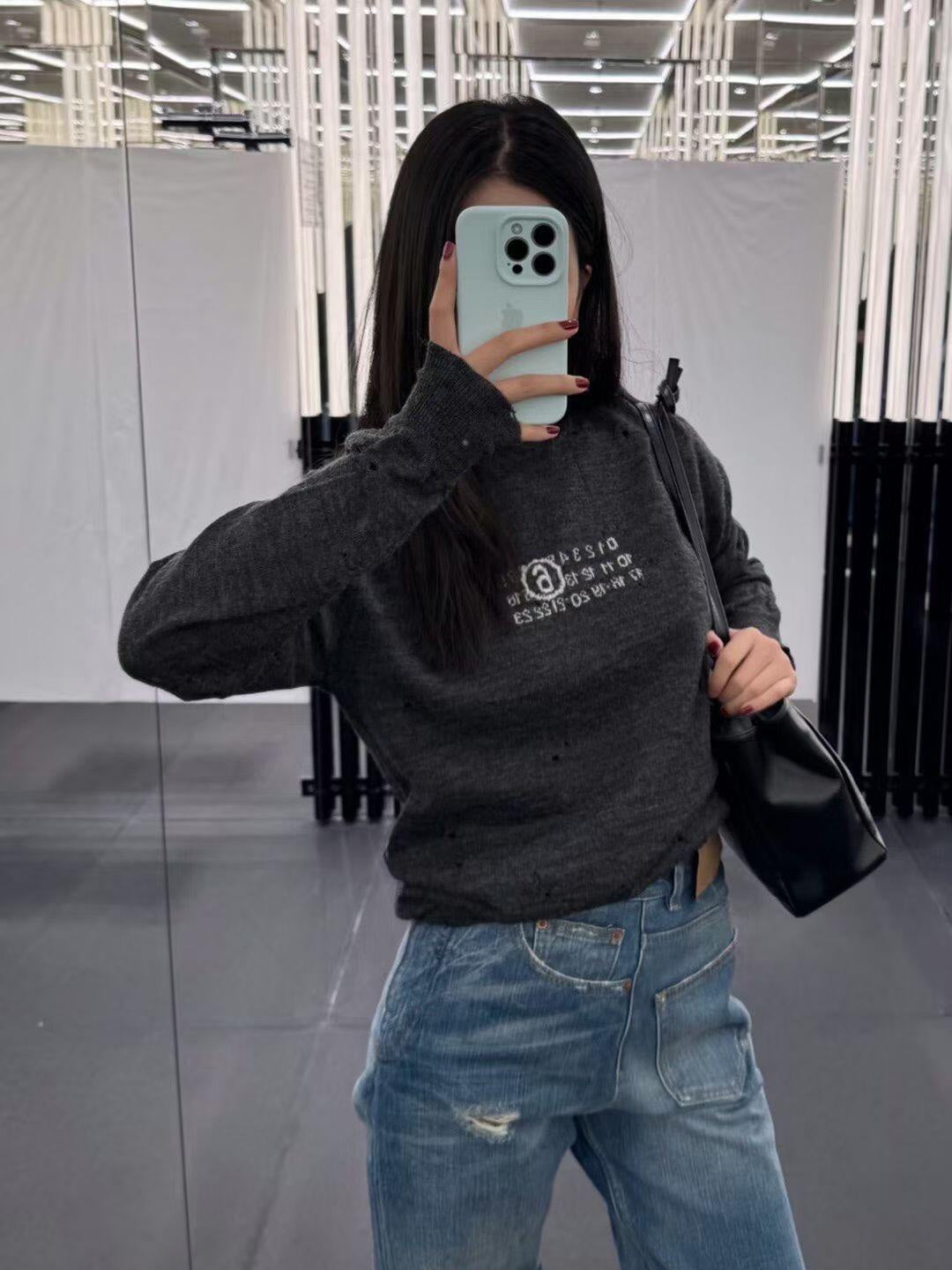 2026 New Mai Digital Lace-Effect Jumper (25287-B25)