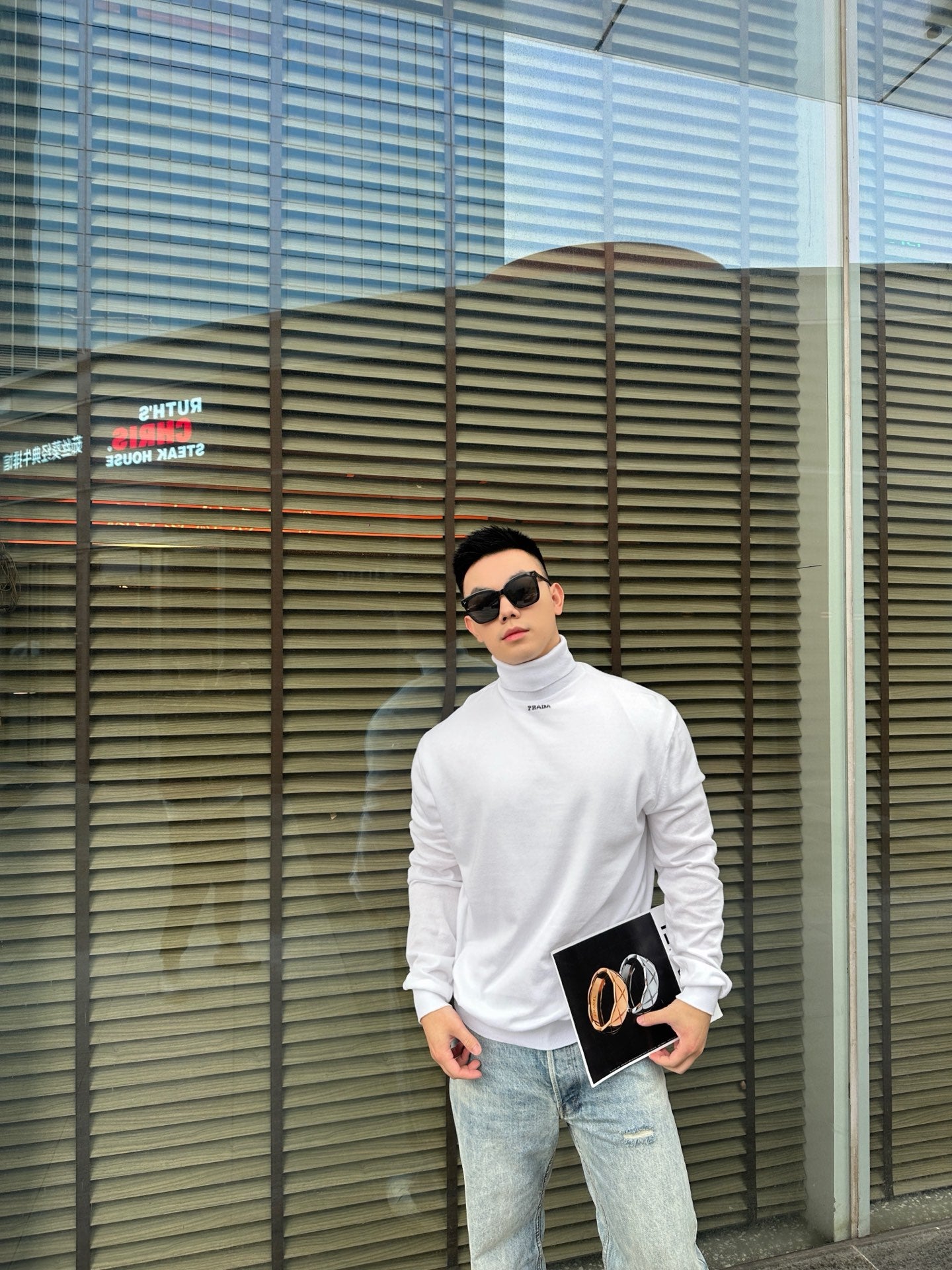 2026 New Triangle Brand Jacquard Turtleneck Jumper (25283-B20)