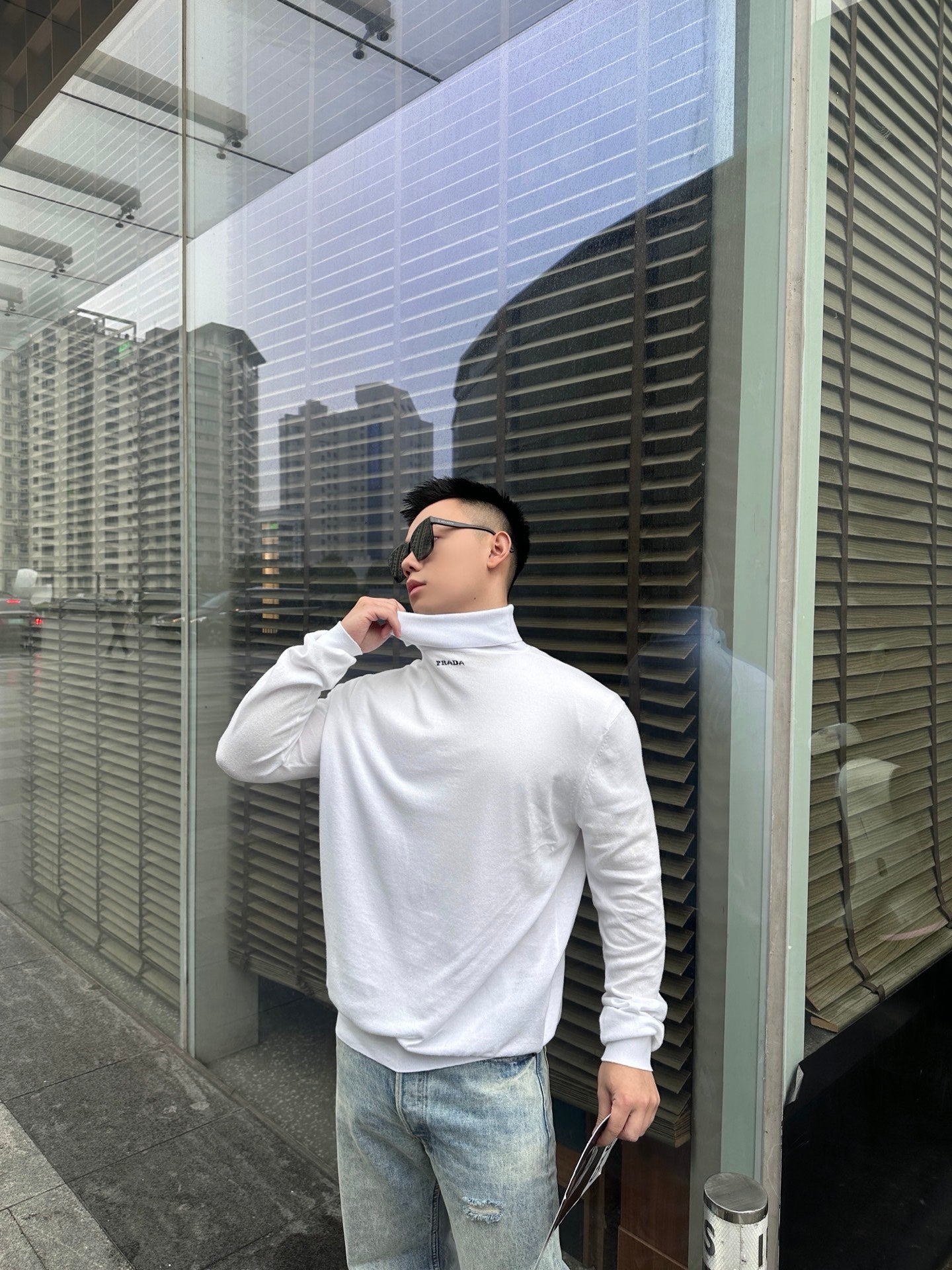 2026 New Triangle Brand Jacquard Turtleneck Jumper (25283-B20)