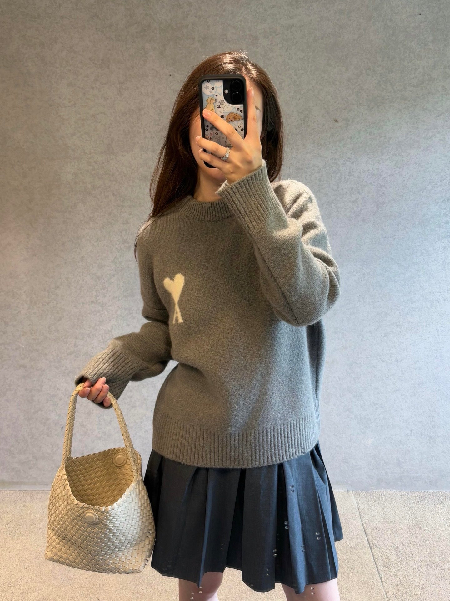 2026 New Heart A Jacquard Rundhals-Strickpullover (25374-B30)