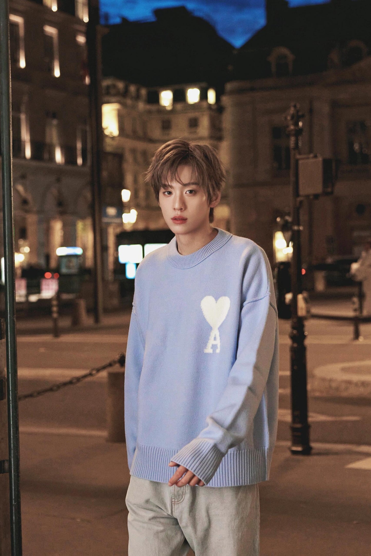 2026 New Heart A Jacquard Rundhals-Strickpullover (25374-B30)