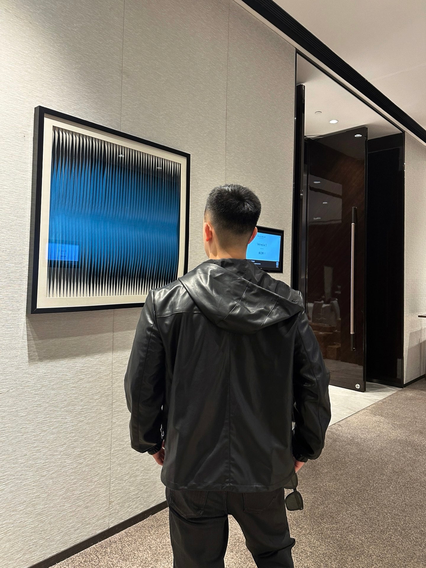 2026 New Triangle Brand Reversible Leather-Nylon Hooded Jacket (25299-D80)