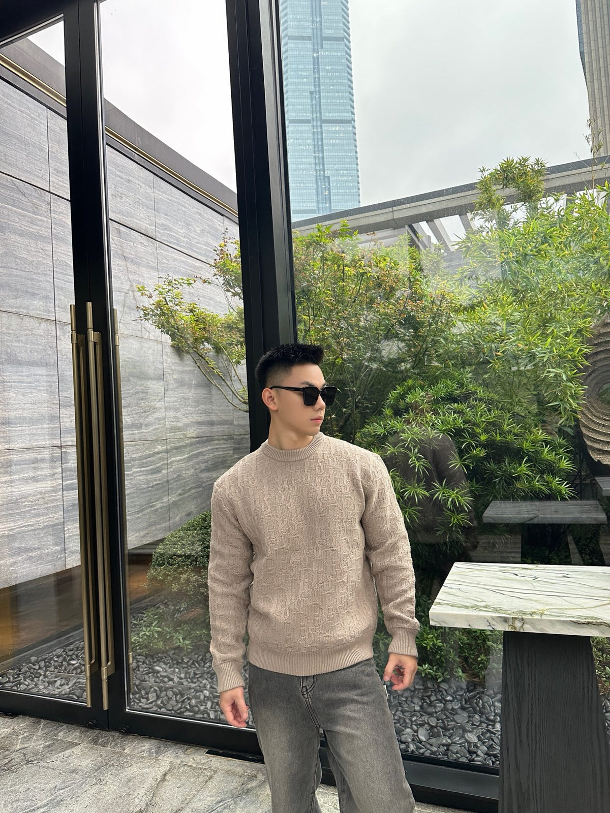 2026 New Heart A Jacquard Rundhals-Strickpullover (25374-B30)