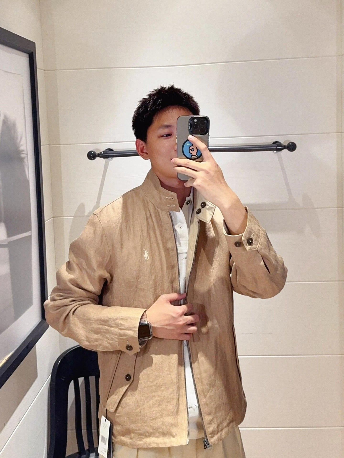 2026 New RL Logo Embroidered Double-Breasted Jacket (25298-C15)