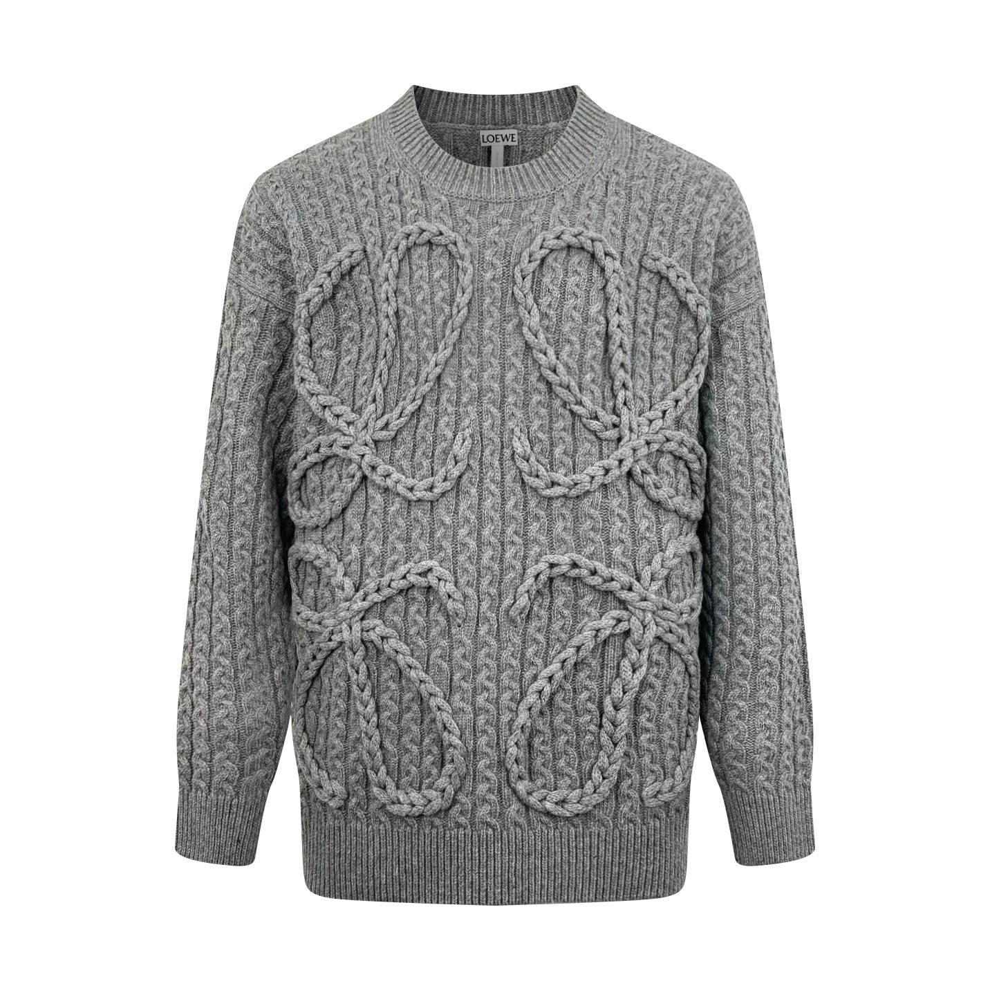 2026 New Heart A Jacquard Rundhals-Strickpullover (25374-B30)