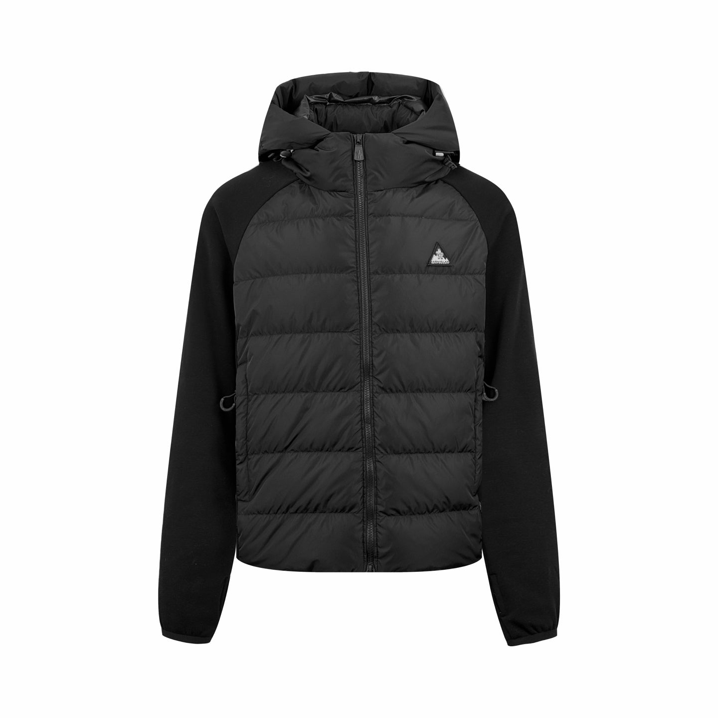 2026 New Mon Logo Woven Patchwork Down Jacket (25378-D10)