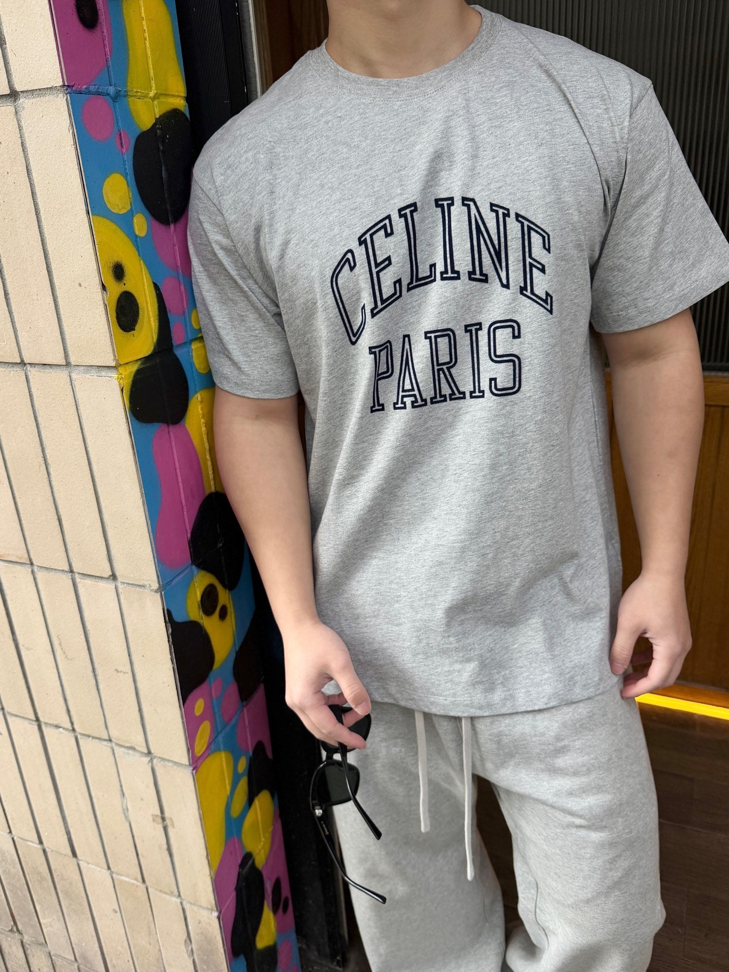 2026 New Ce Flocked Letter T-Shirt (AA533-A10)