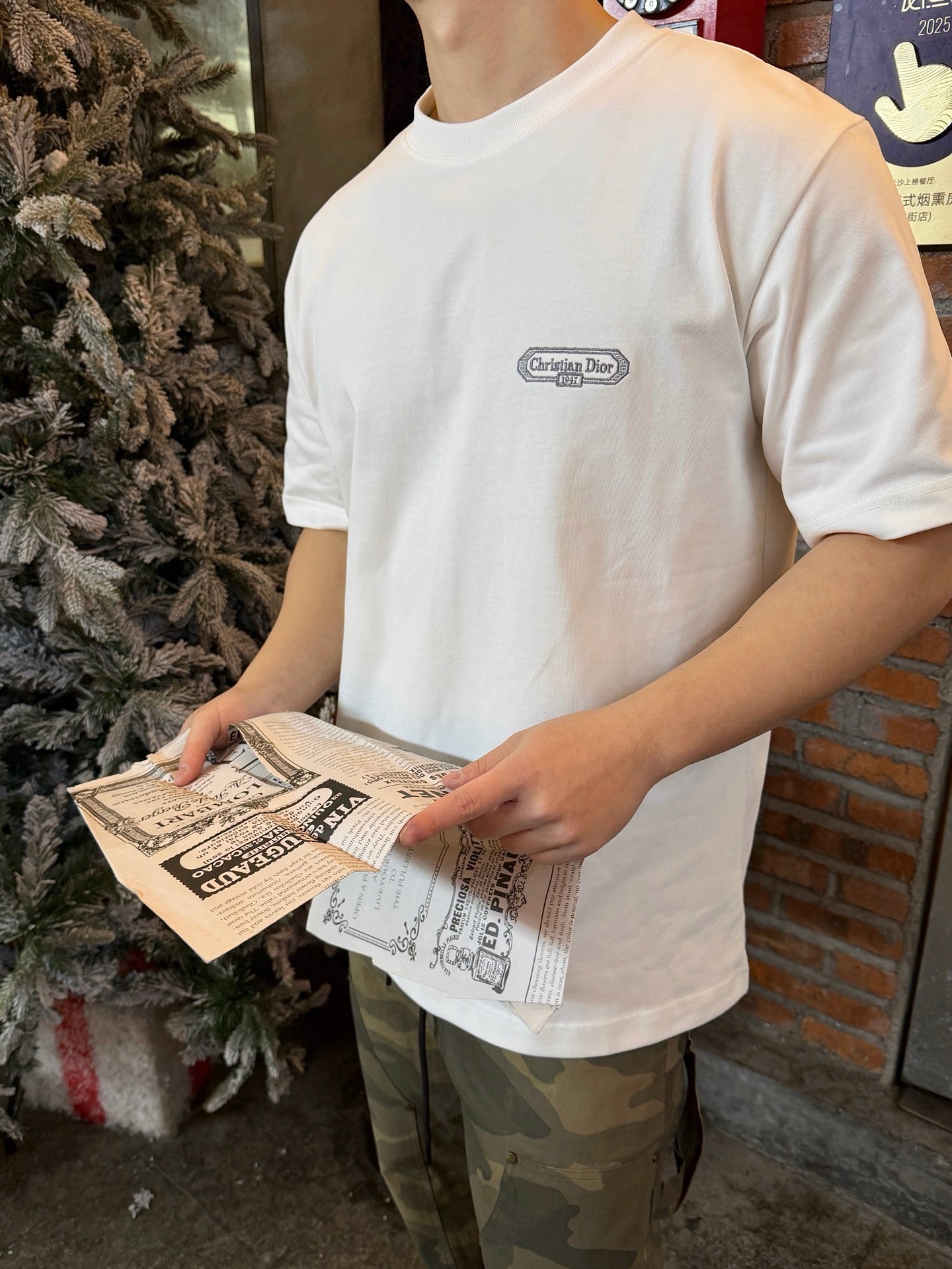 2026 New CD Embroidered T-Shirt (BB776-A10)