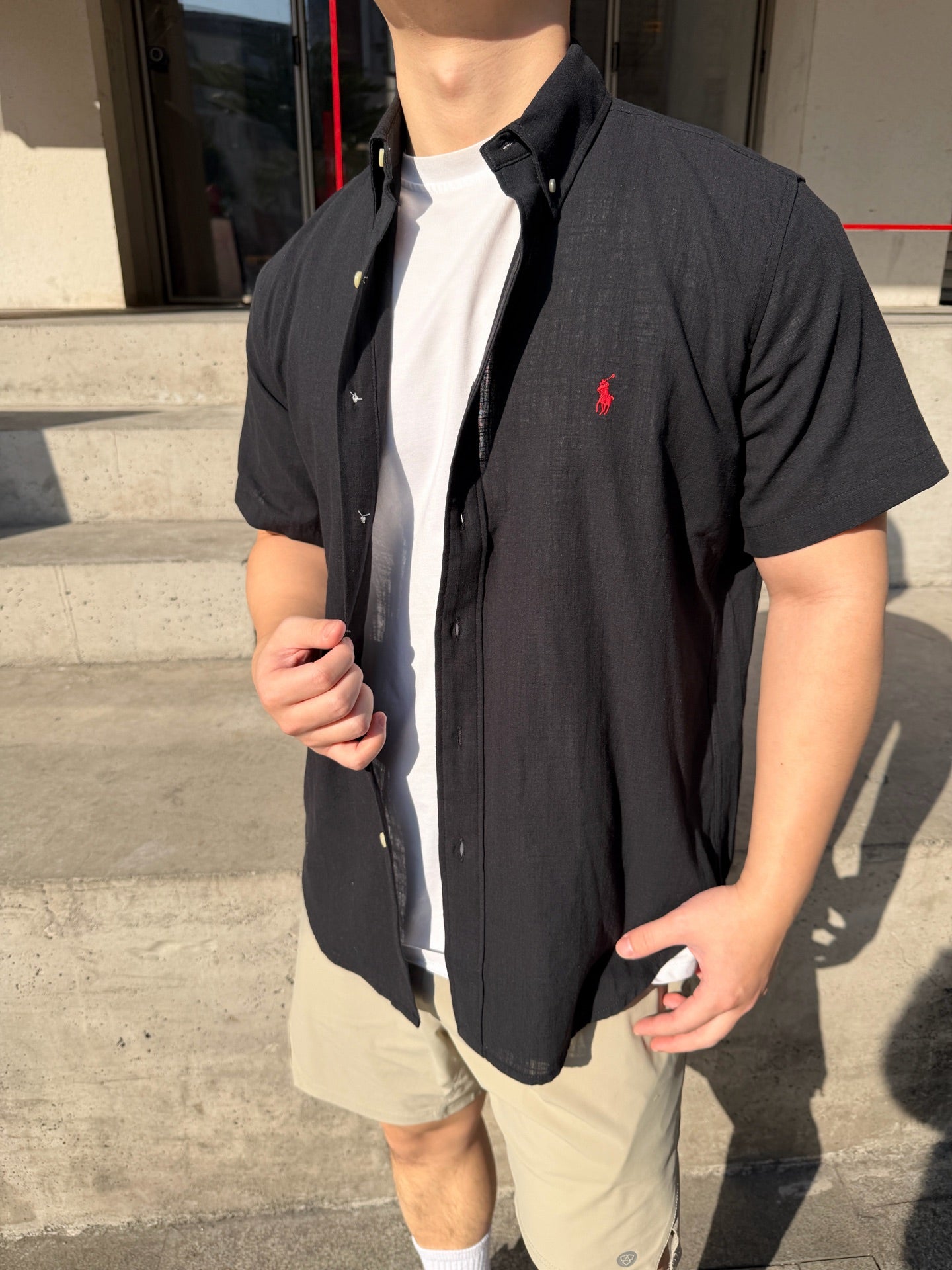 2026 New RL Embroidered Logo Short-Sleeve Shirt (CC926-A45)