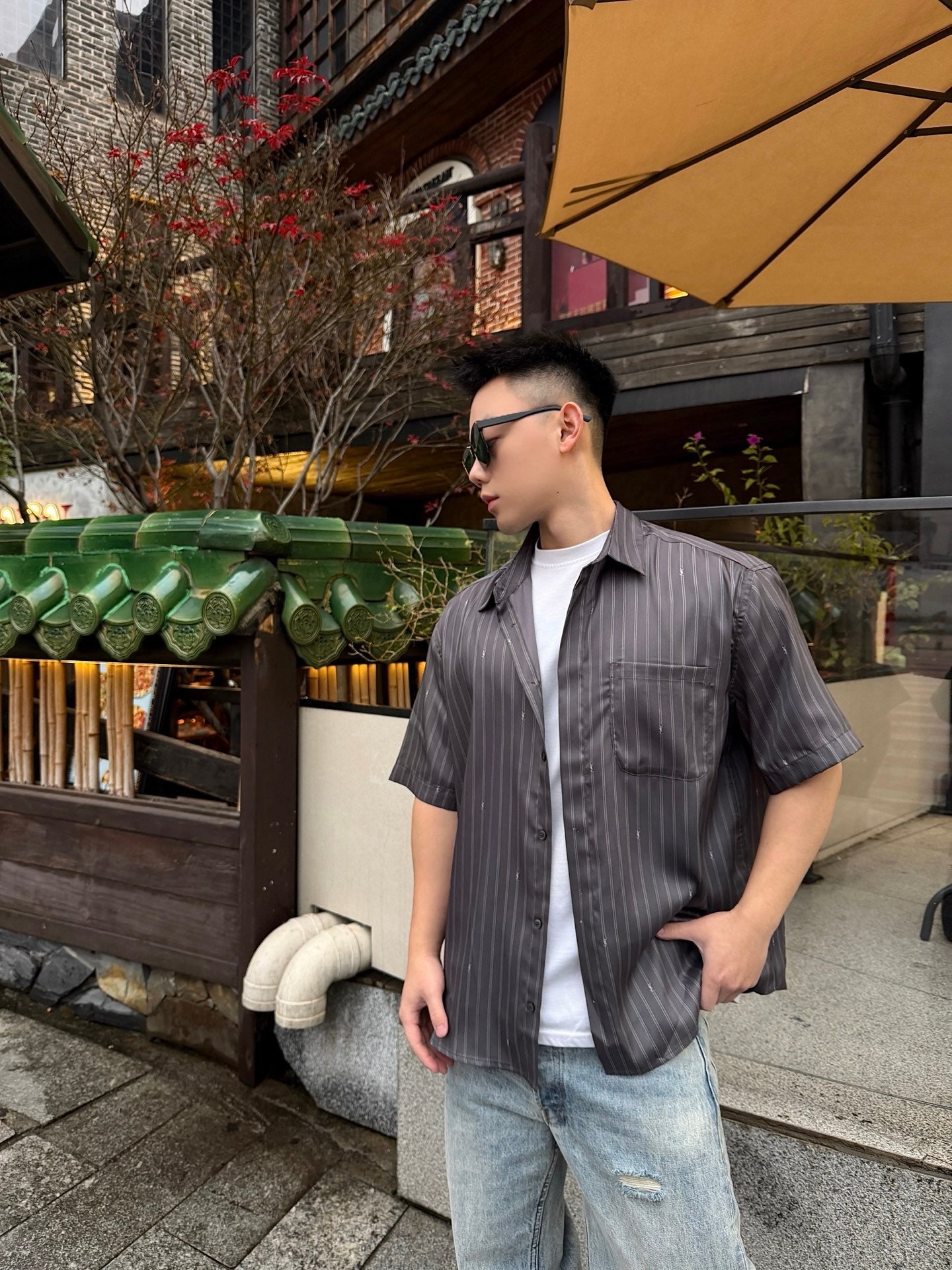 2026 New Saint L Logo Jacquard Short-Sleeve Shirt (AA549-A80)