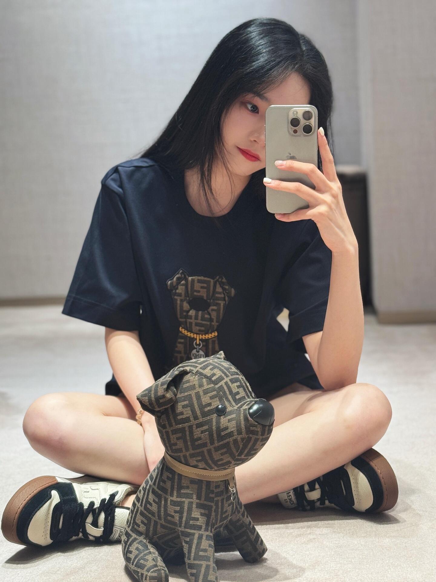 2026 New FF Vintage Floral FF Beloved Dog Short-Sleeve Shirt (BB781-A20)