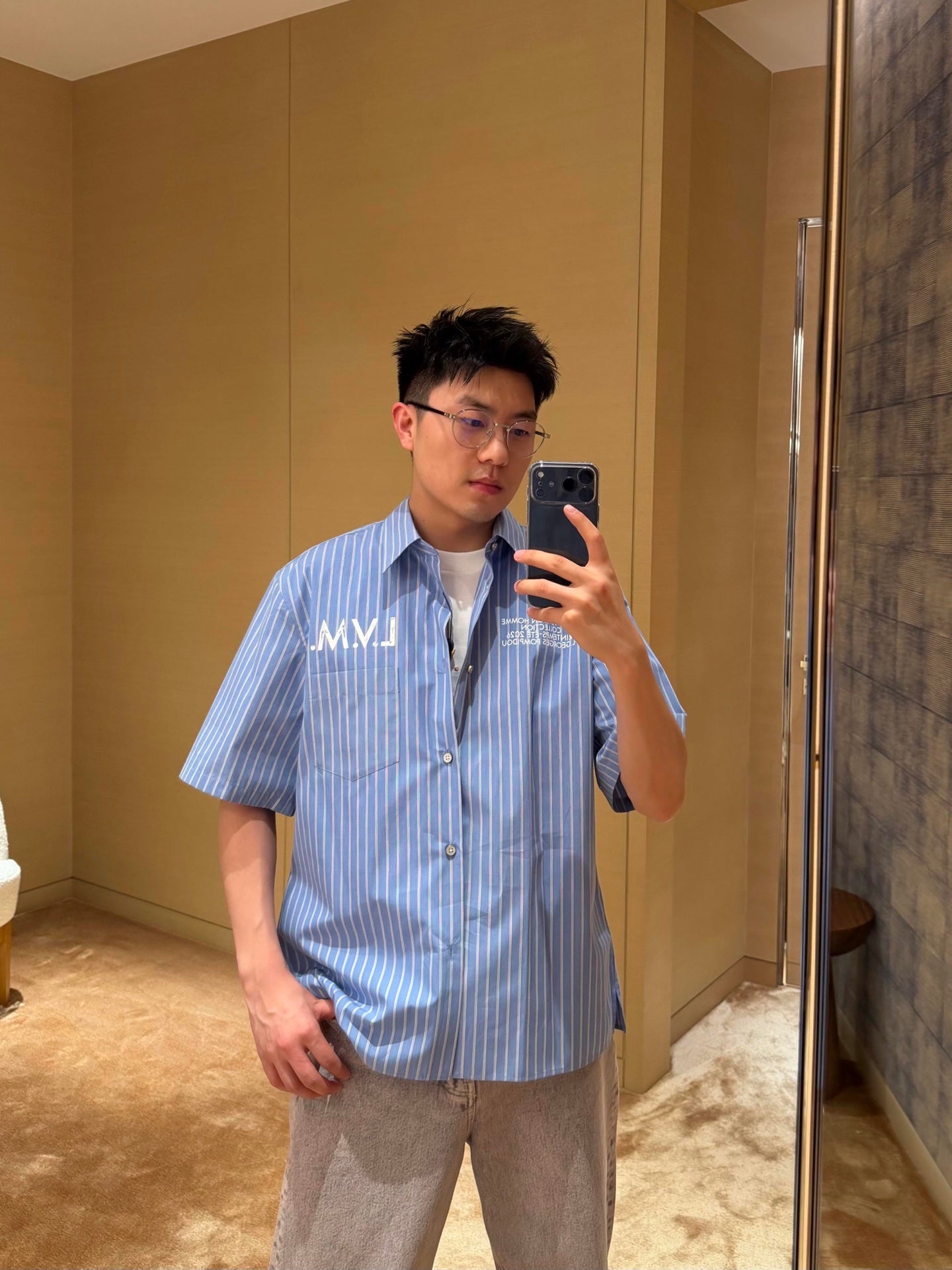 2026 New LY Logo Pocket Short-Sleeve Shirt (BB805-A85)