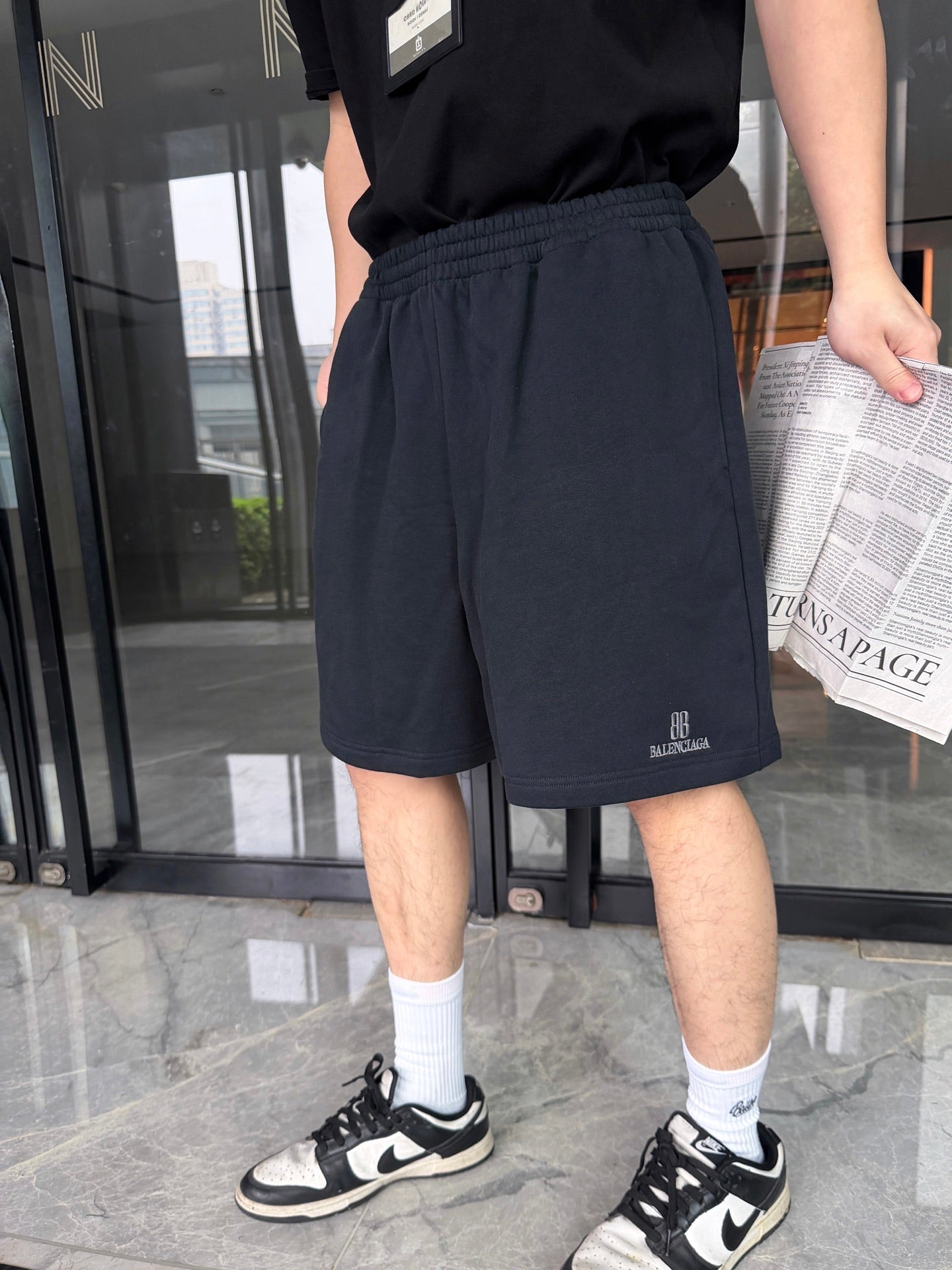 2026 New Balen BB Embroidered Shorts (AA596-A45)