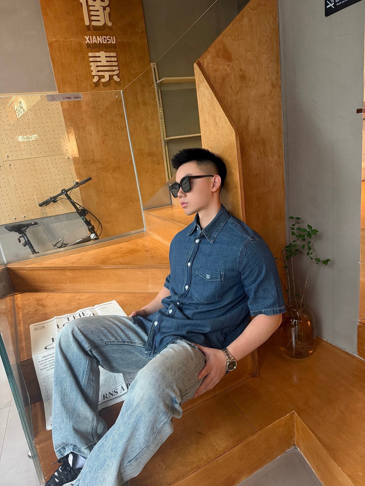 2026 New Ce Embroidered Denim Short-Sleeved Shirt (BB810-A80)