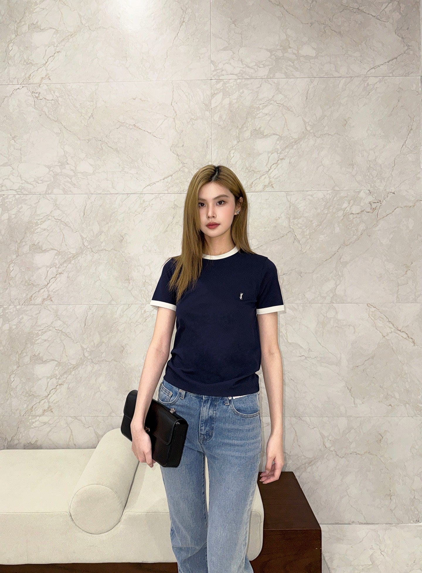 2026 Women’s Saint L Embroidered Patchwork Short-Sleeved T-Shirt (FF722)