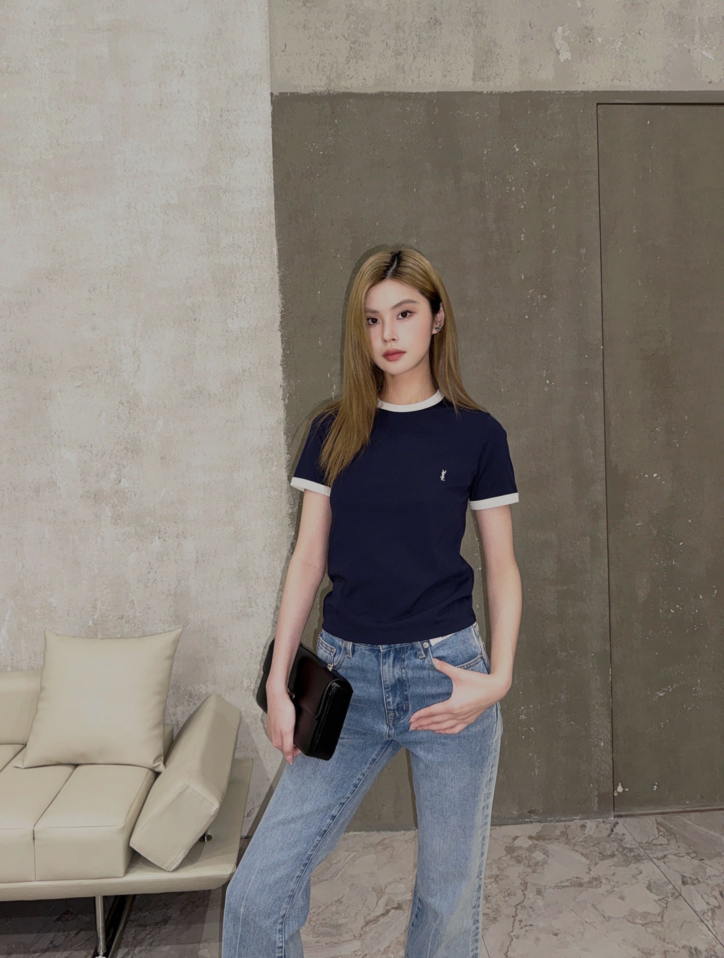2026 Women’s Saint L Embroidered Patchwork Short-Sleeved T-Shirt (FF722)
