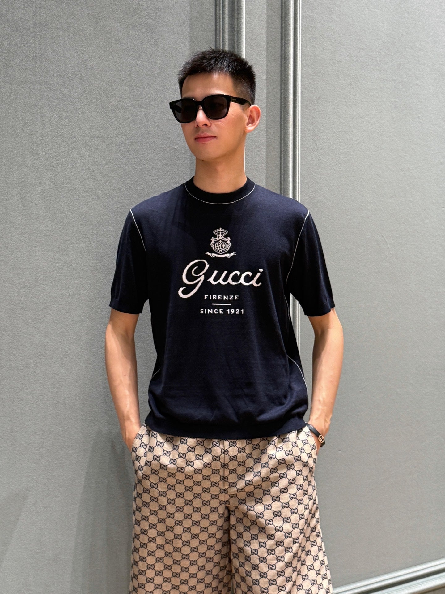 2026 New GU Embroidered Knit Short-Sleeve Top (AA580-A60)
