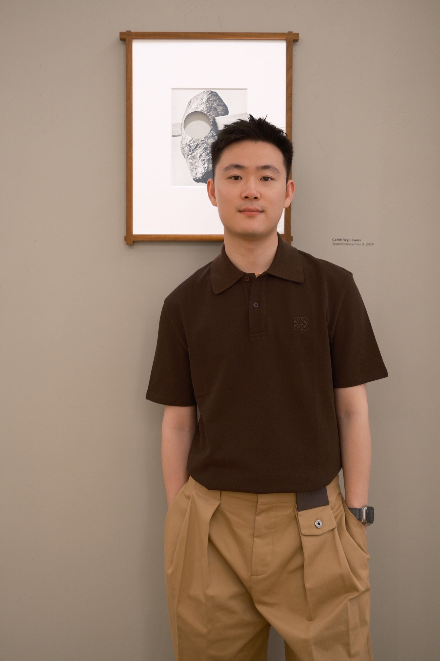 2026 New Triangle Brand Besticktes Poloshirt aus Wollmischung mit Reißverschluss vorne (25127-A70)