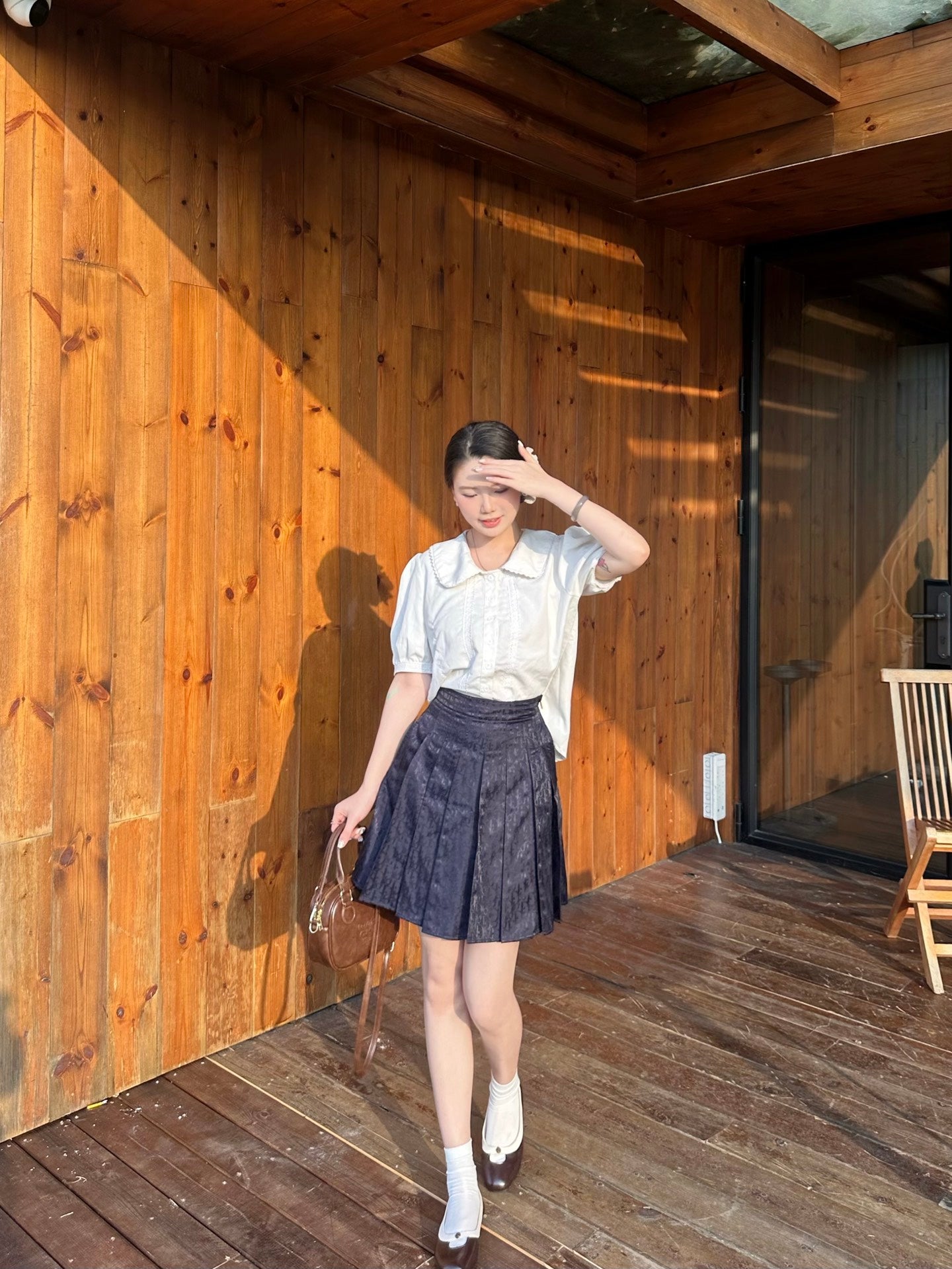 2026 Women’s CD Pleated Mini Skirt (DD106)