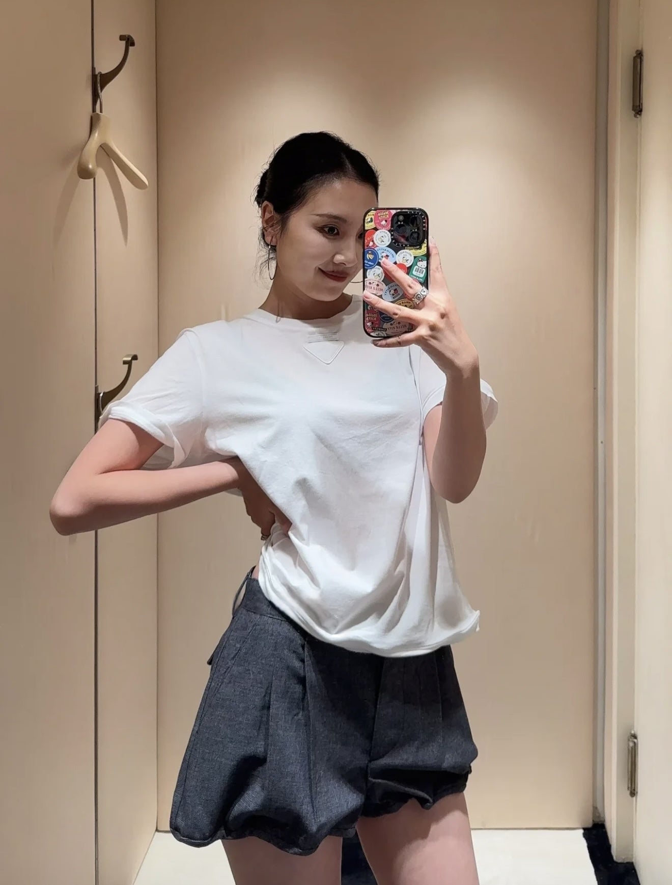 2026 Women’s Triangle Brand Logo Label Shorts (FF725)