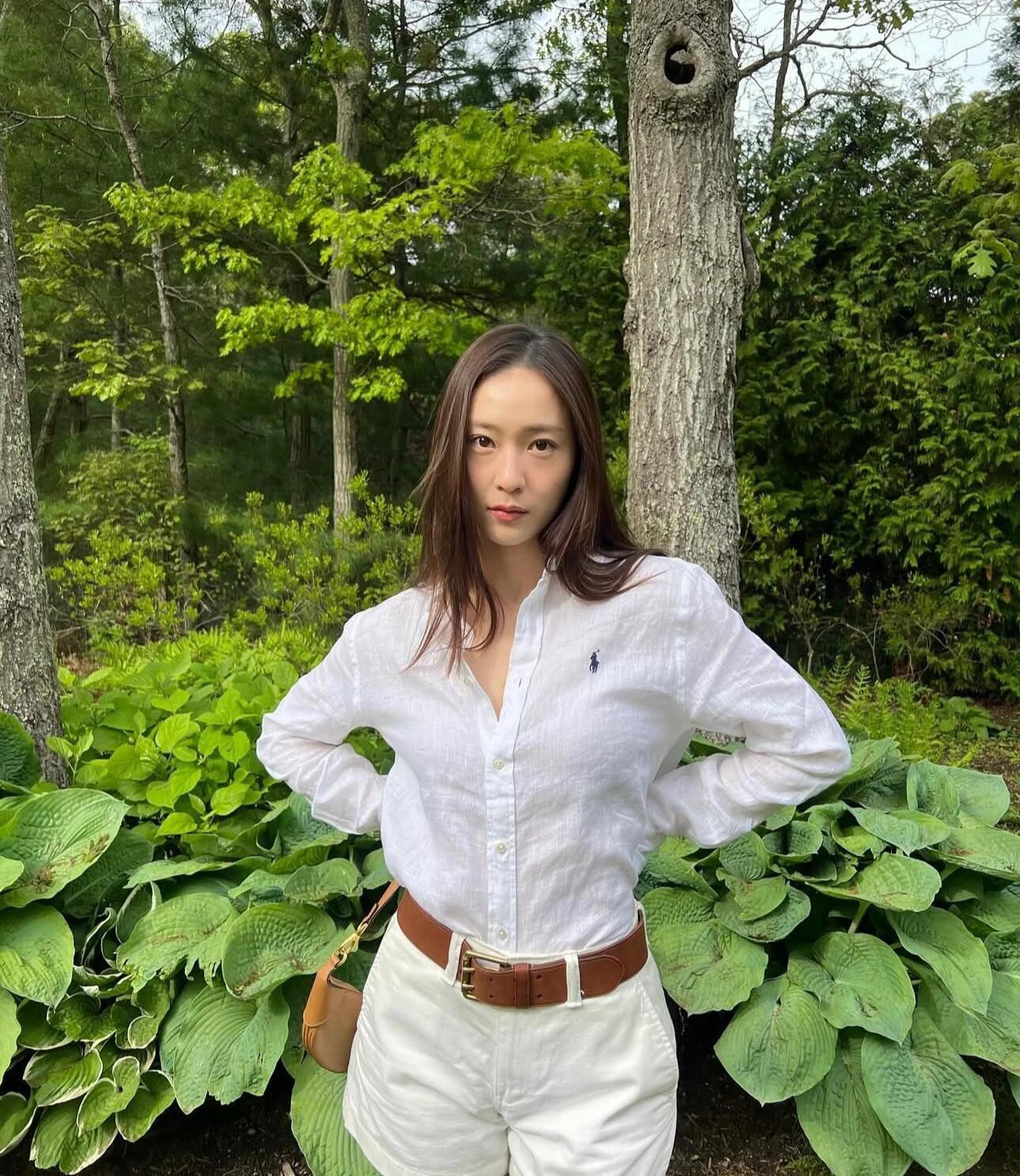 2026 Women’s RL Embroidered Linen Shirt (FF736)