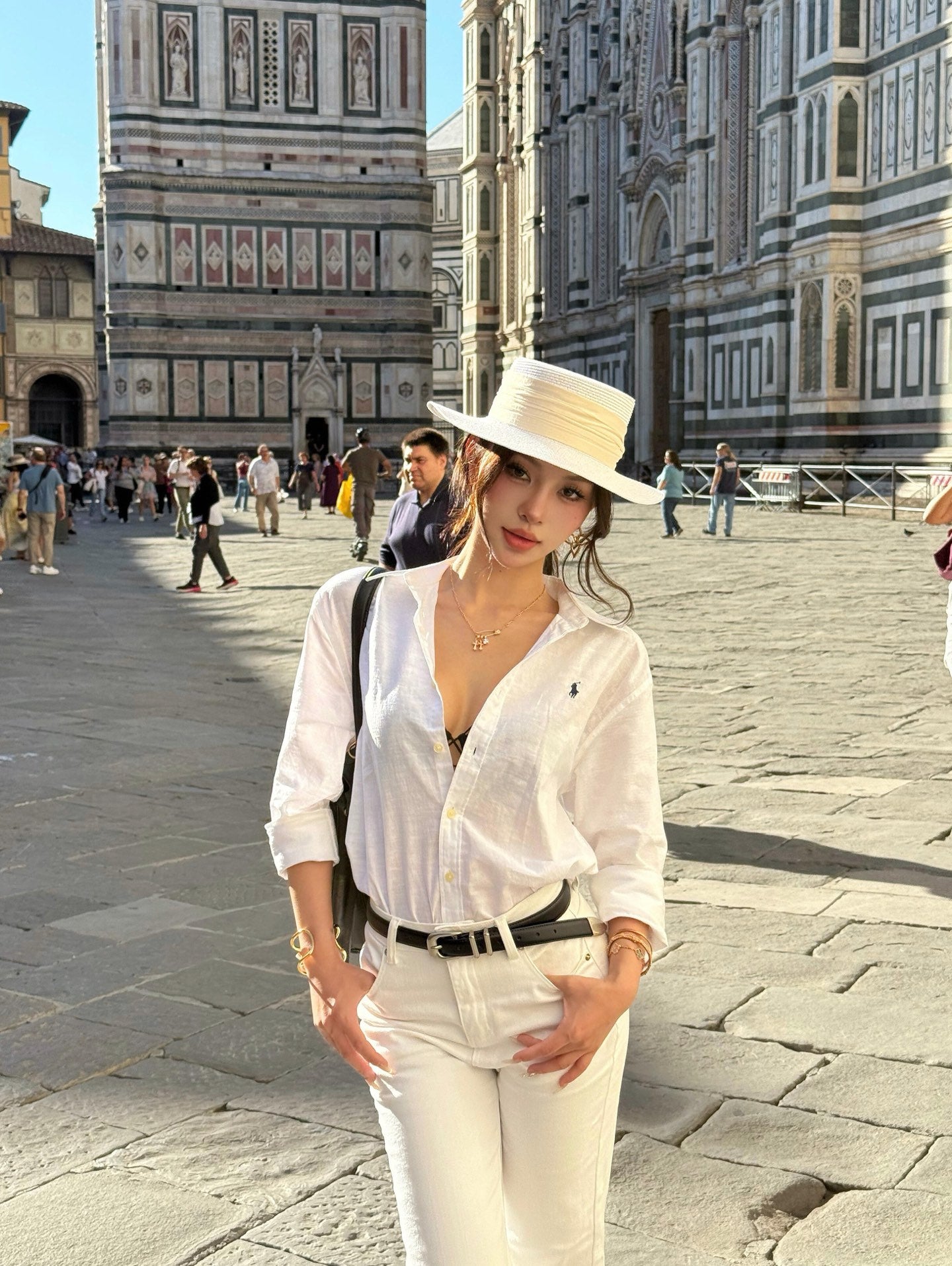 2026 Women’s RL Embroidered Linen Shirt (FF736)