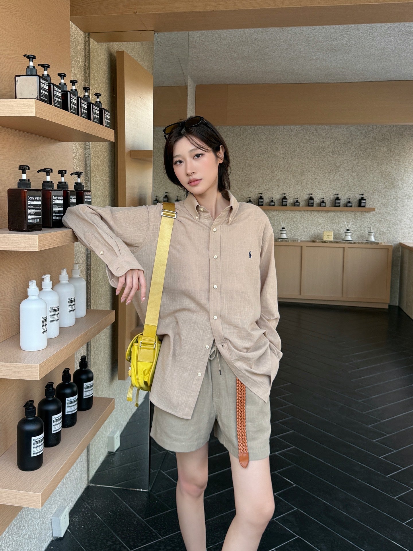 2026 Women’s RL Embroidered Linen Shirt (FF736)