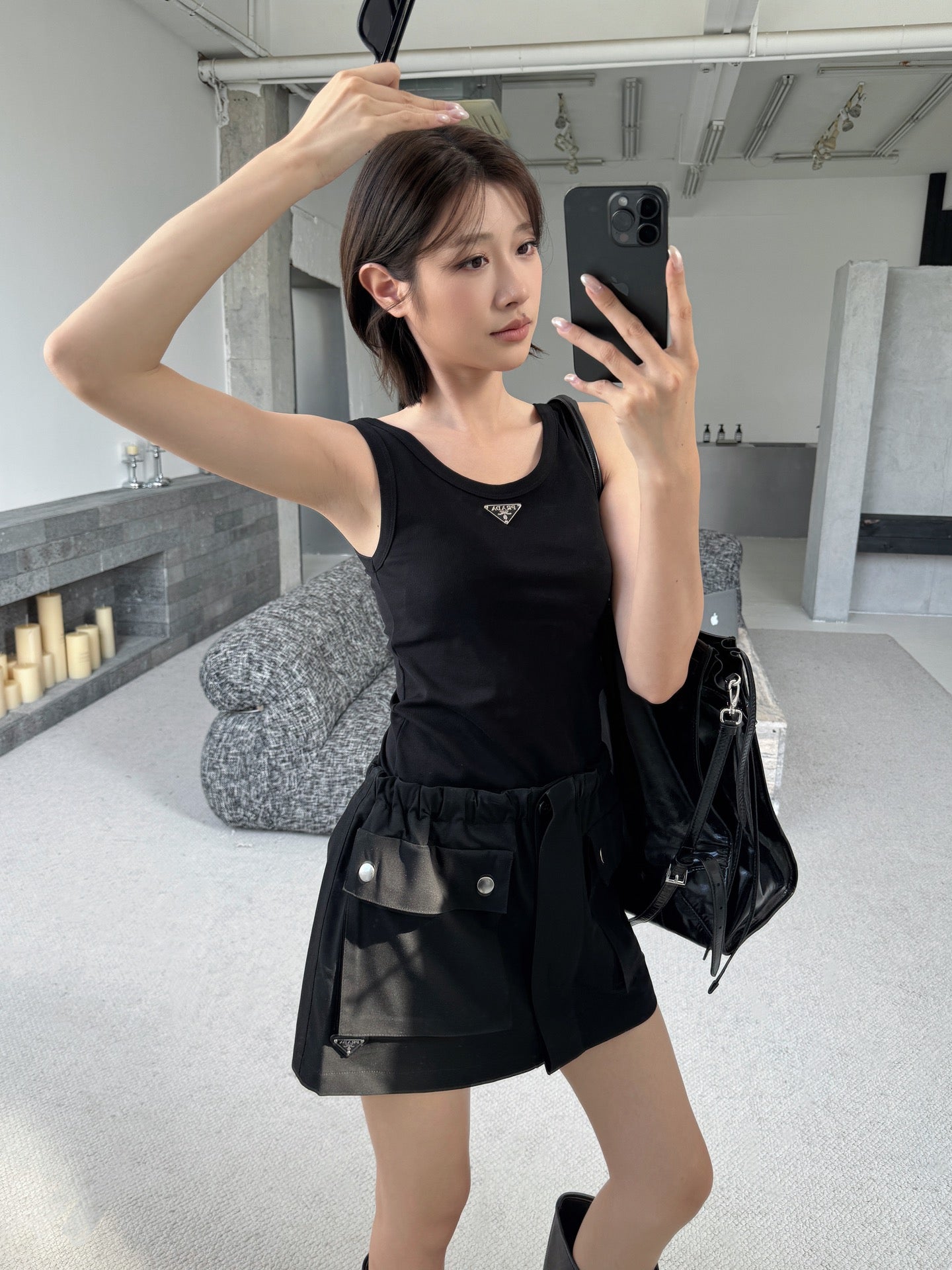 2026 Women’s Triangle Brand Pocket Mini Skirt (FF729)