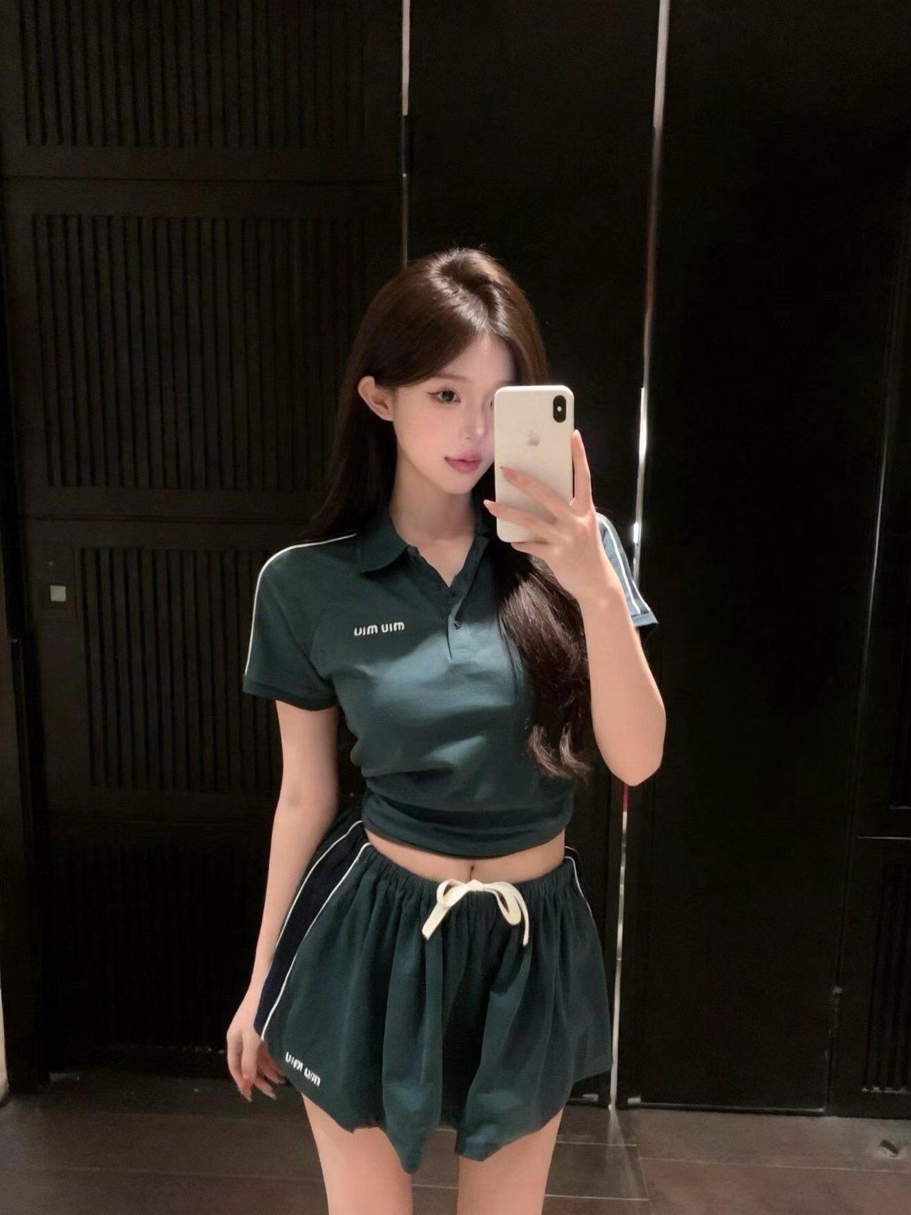 2026 Women’s MM Logo Embroidered Skirt (FF703)