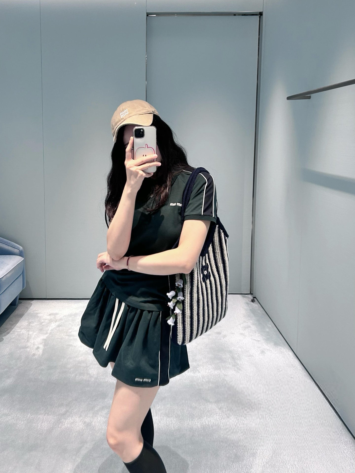 2026 Women’s MM Logo Embroidered Skirt (FF703)