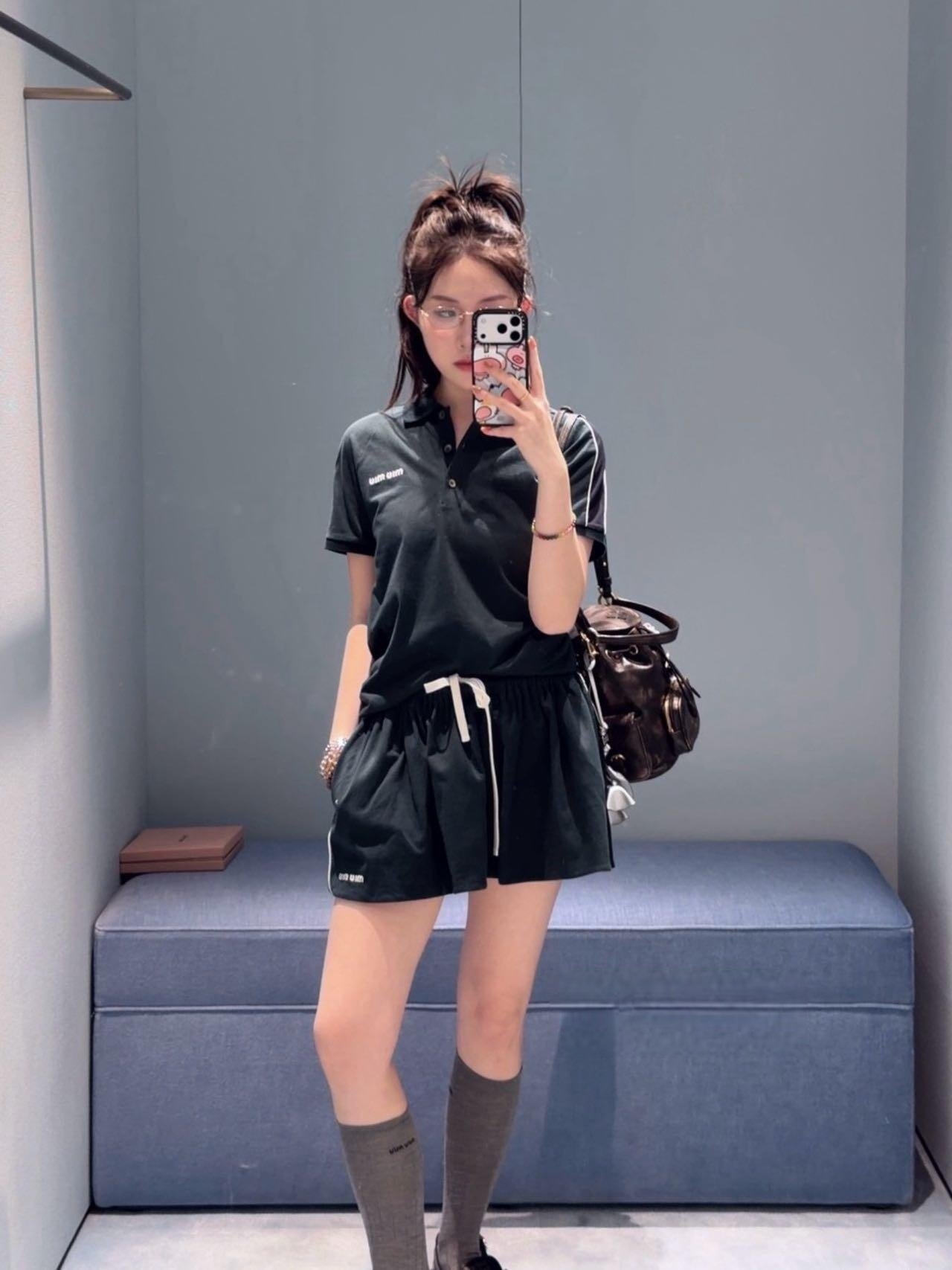 2026 Women’s MM Logo Embroidered Skirt (FF703)