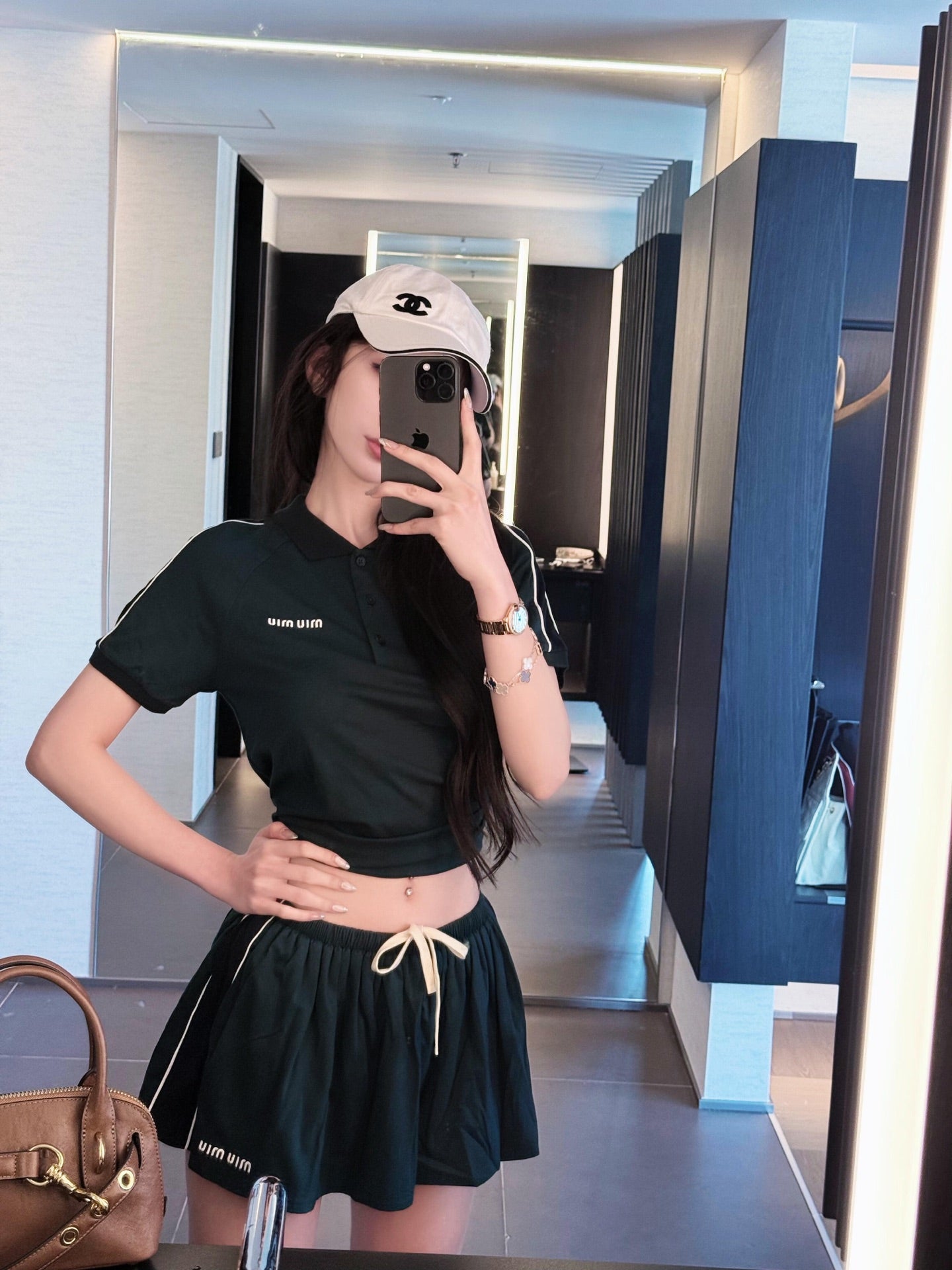 2026 Women’s MM Logo Embroidered Skirt (FF703)