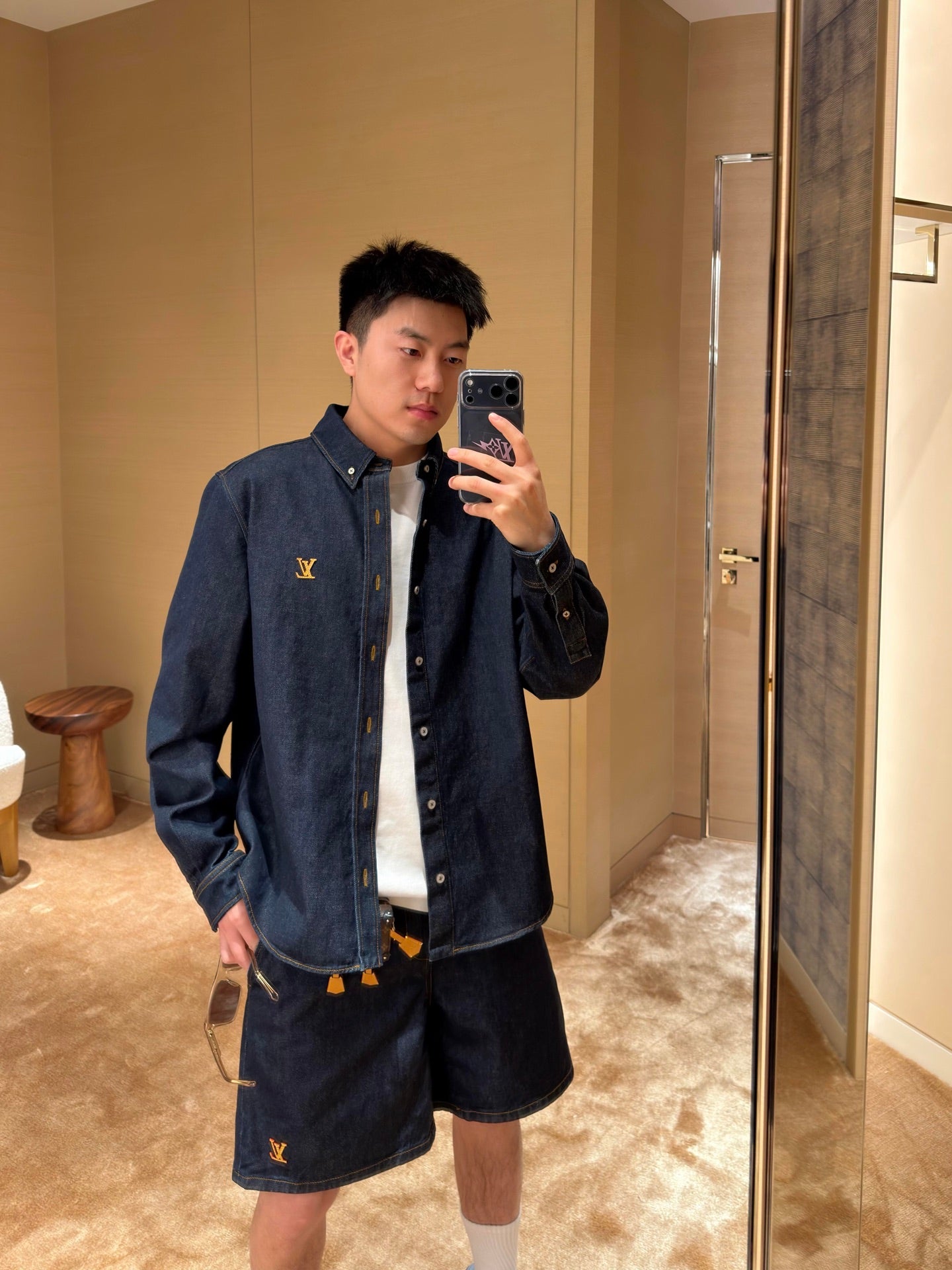 2026 New LY Logo Denim Shorts (BB850-A65)