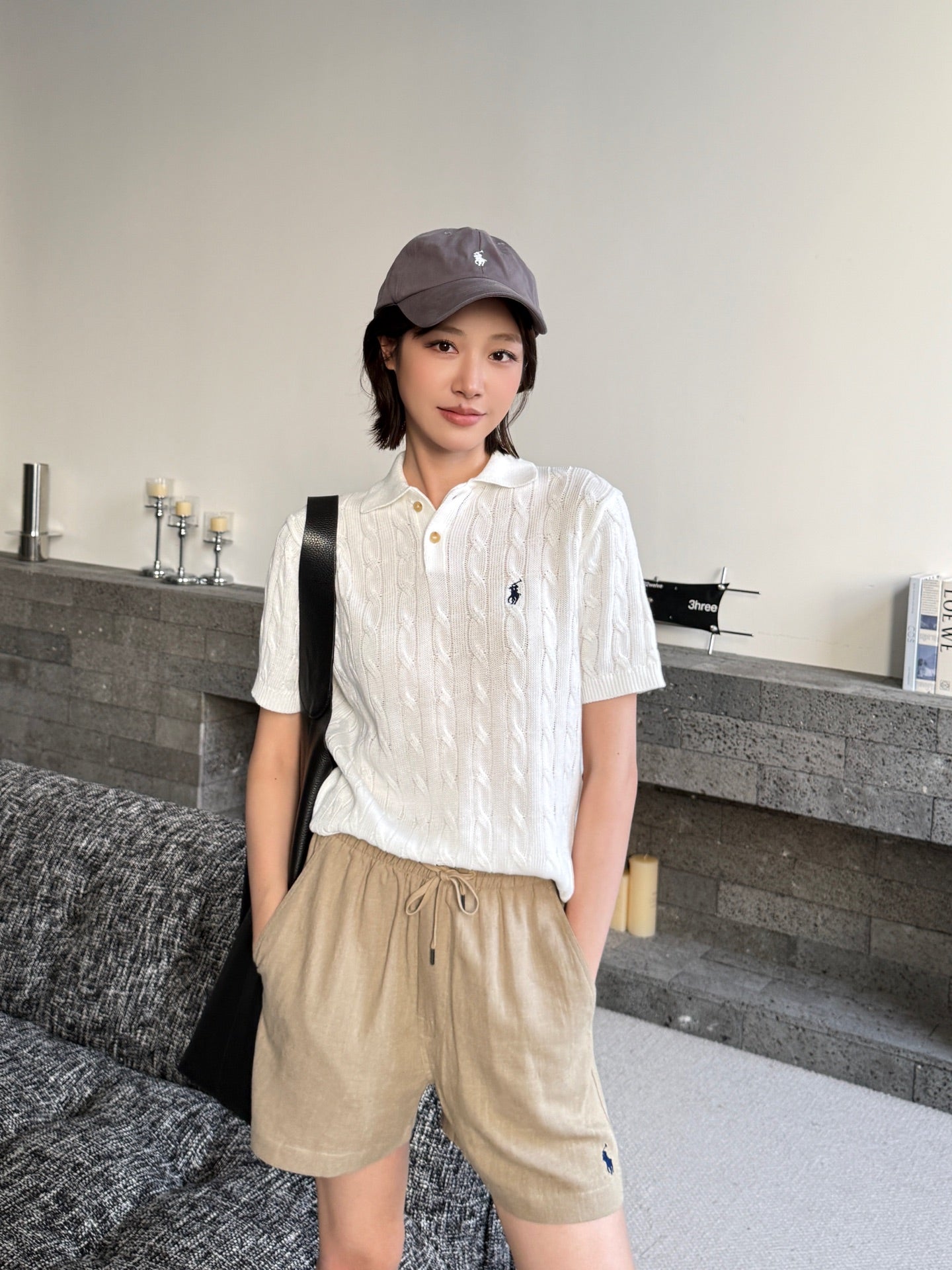 2026 Women’s RL Embroidered Linen Shorts (FF749)