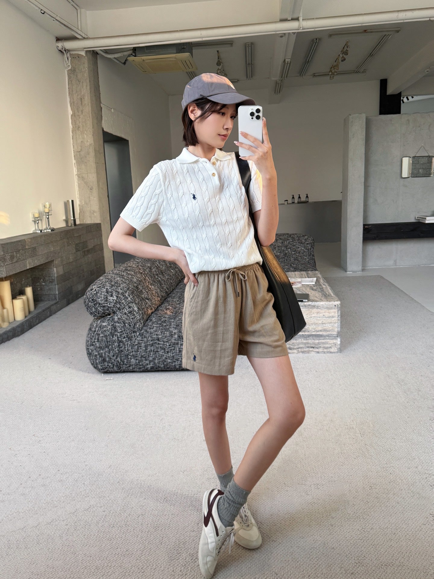 2026 Women’s RL Embroidered Linen Shorts (FF749)