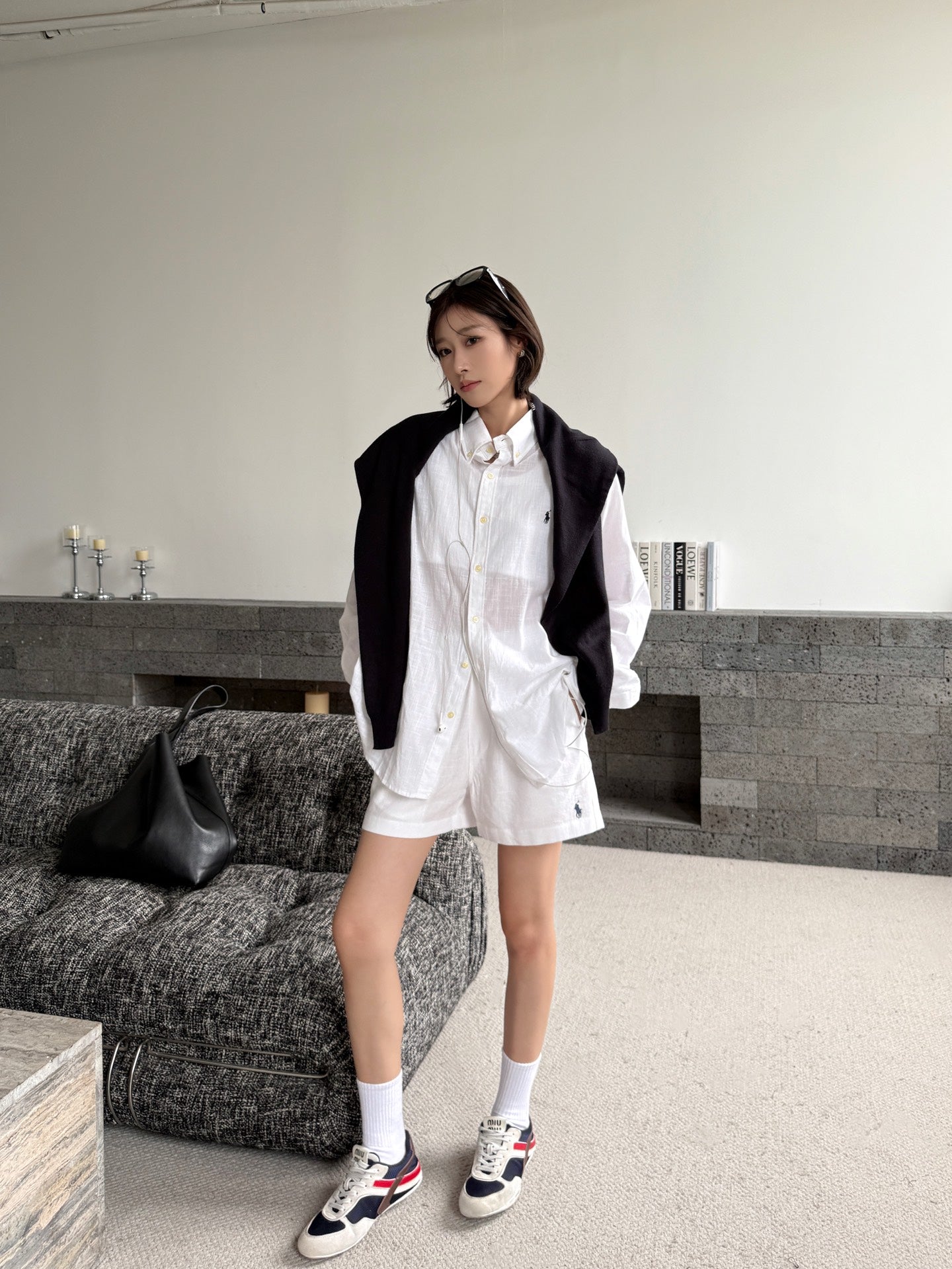 2026 Women’s RL Embroidered Linen Shorts (FF749)