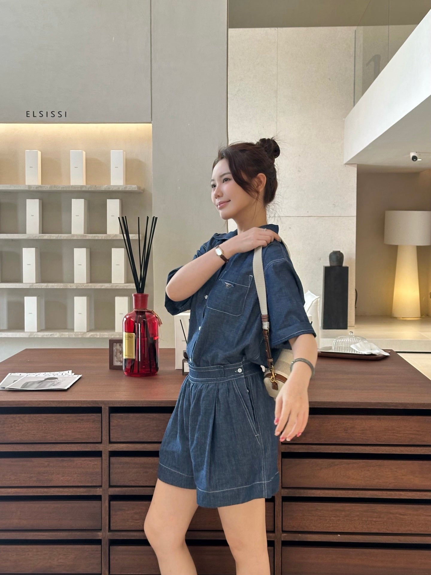 2026 Women’s Triangle Brand Denim Dress (DD121)
