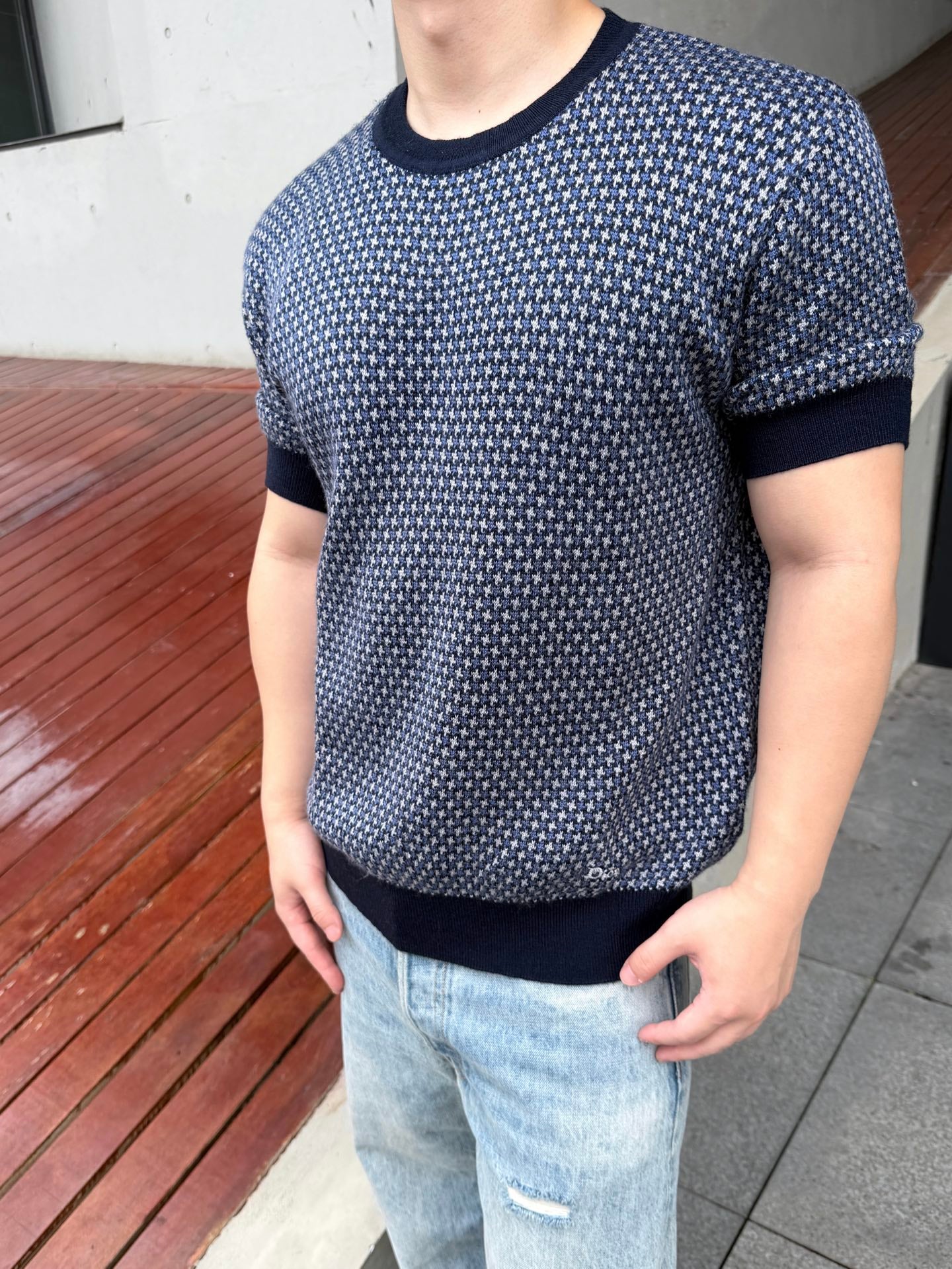 2026 New Arrival CD Jacquard Embroidered Short-Sleeved Jumper (AA589-A75)