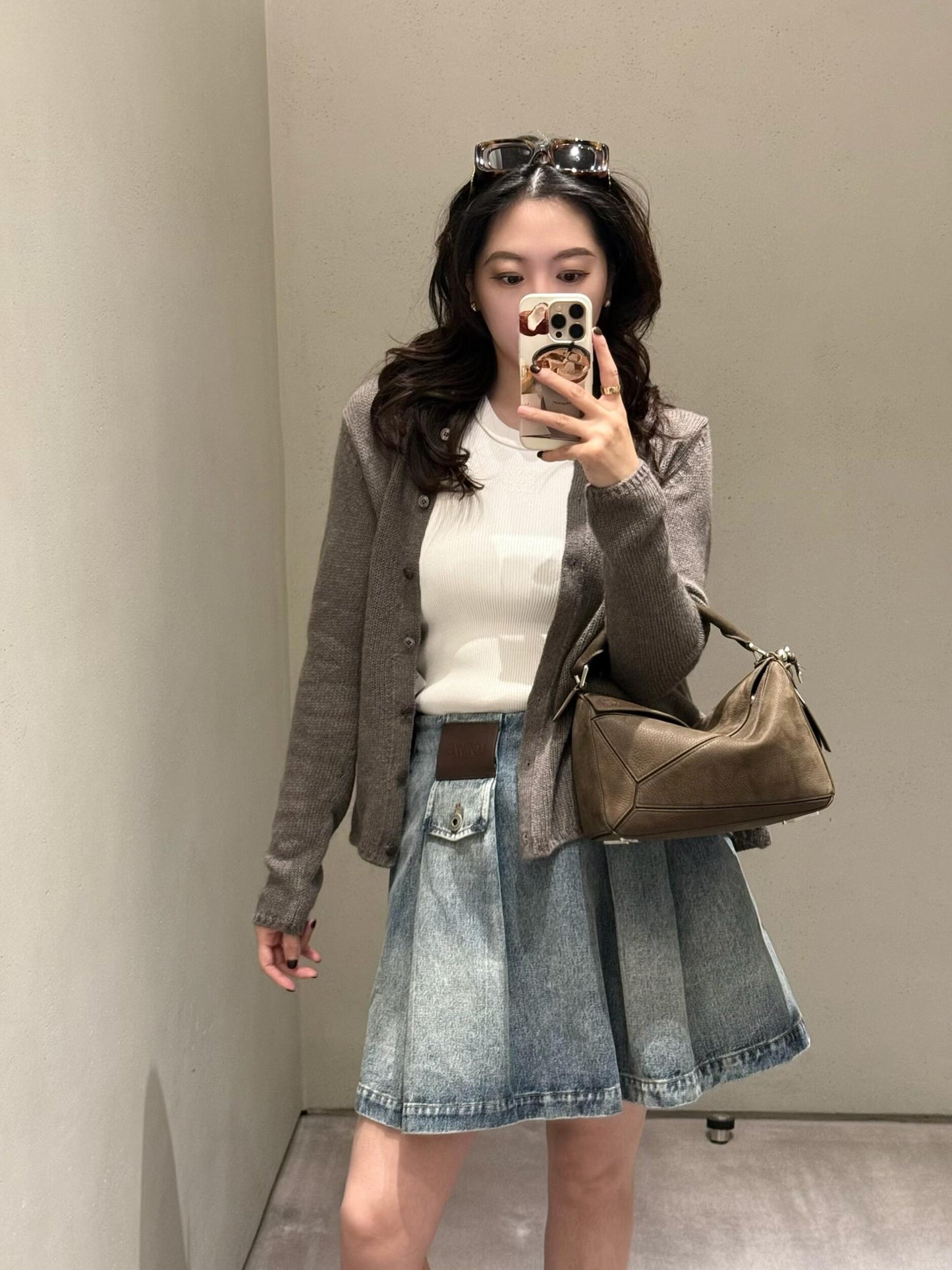 2026 Women’s Way Leather Denim Mini Skirt (EE417)