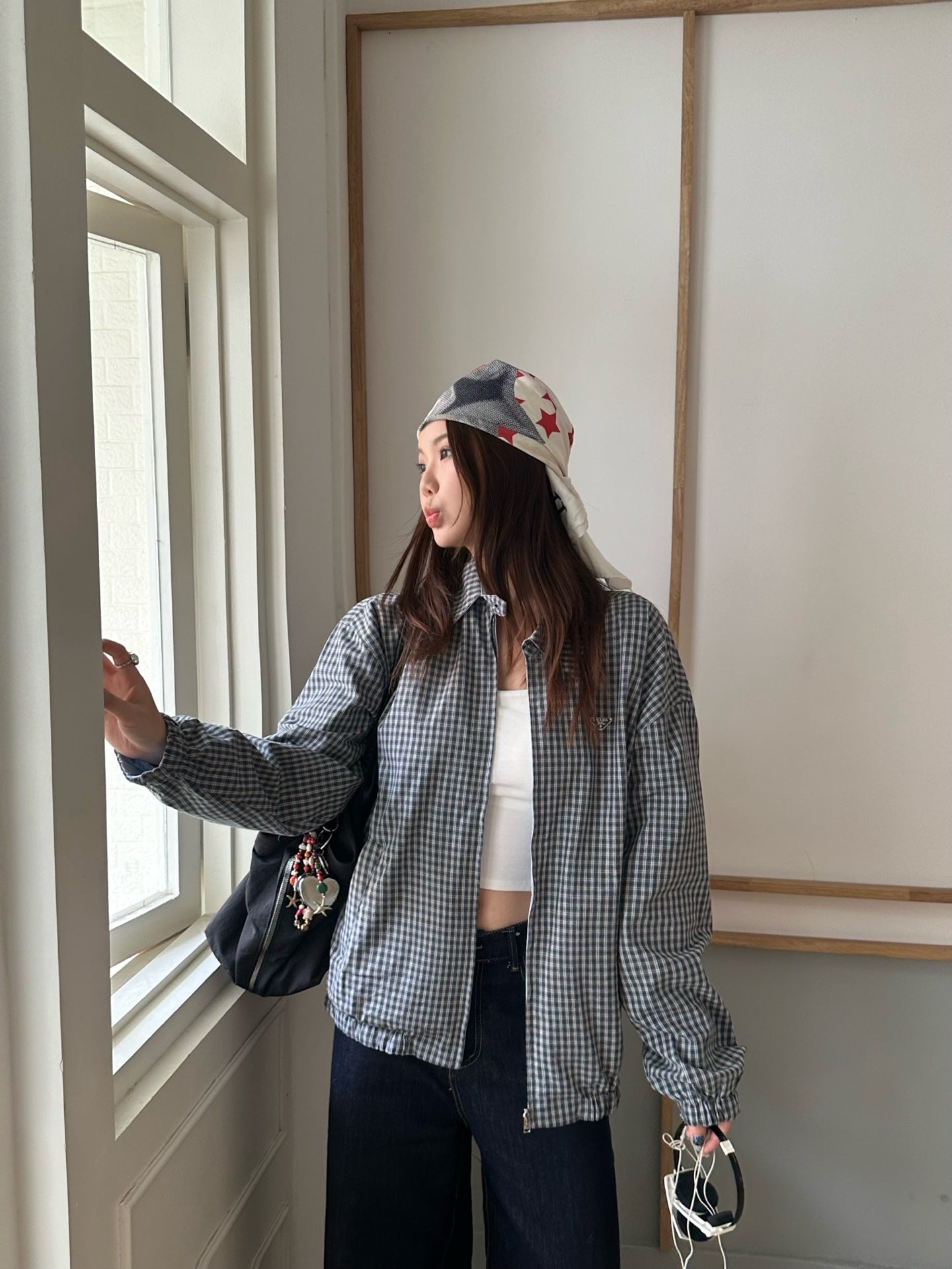 2026 Women's Triangle Brand Triangle Patterned Coat (EE446)