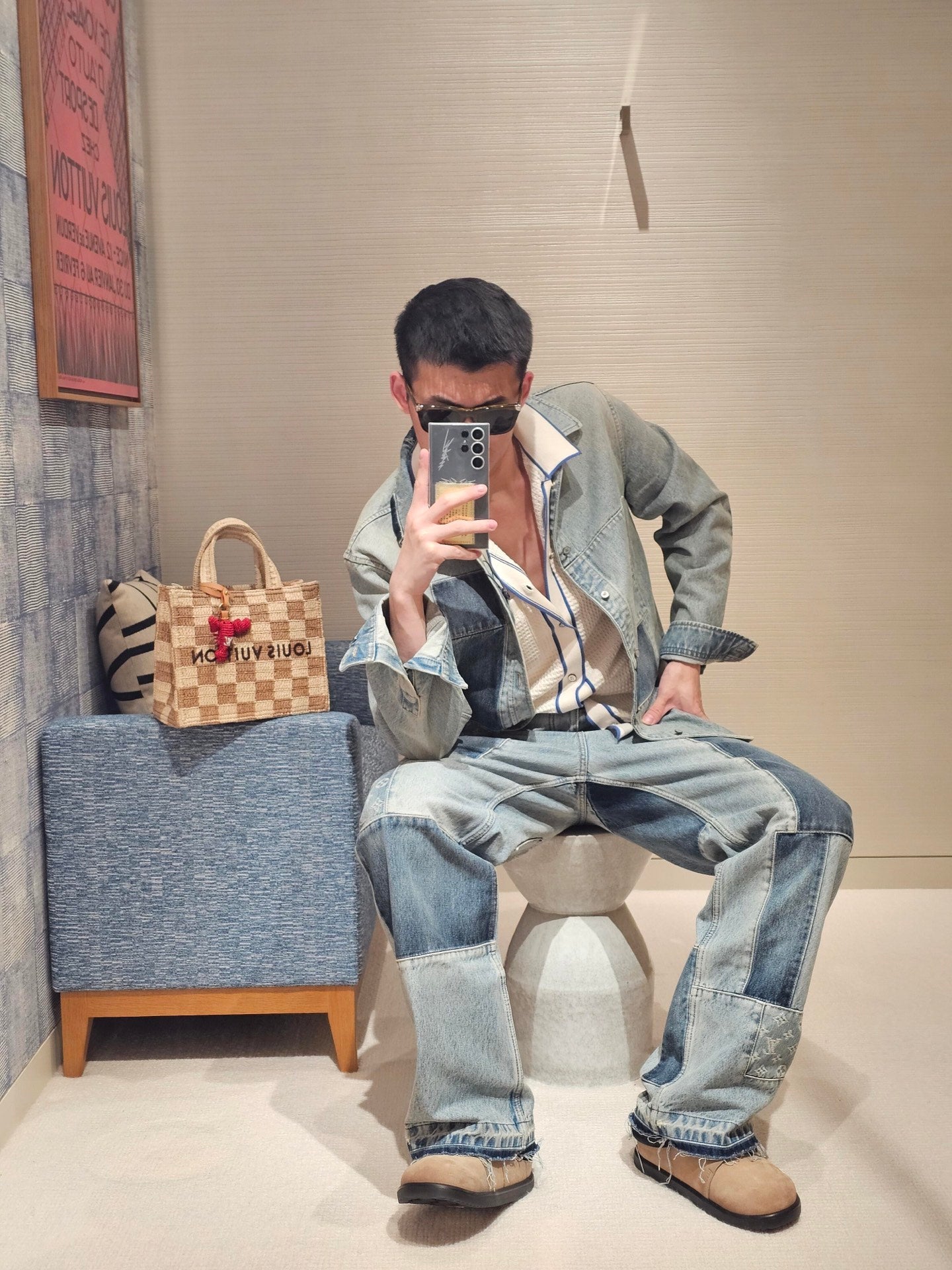 2026 new model LY logo patchwork jeans (BB885-C15)