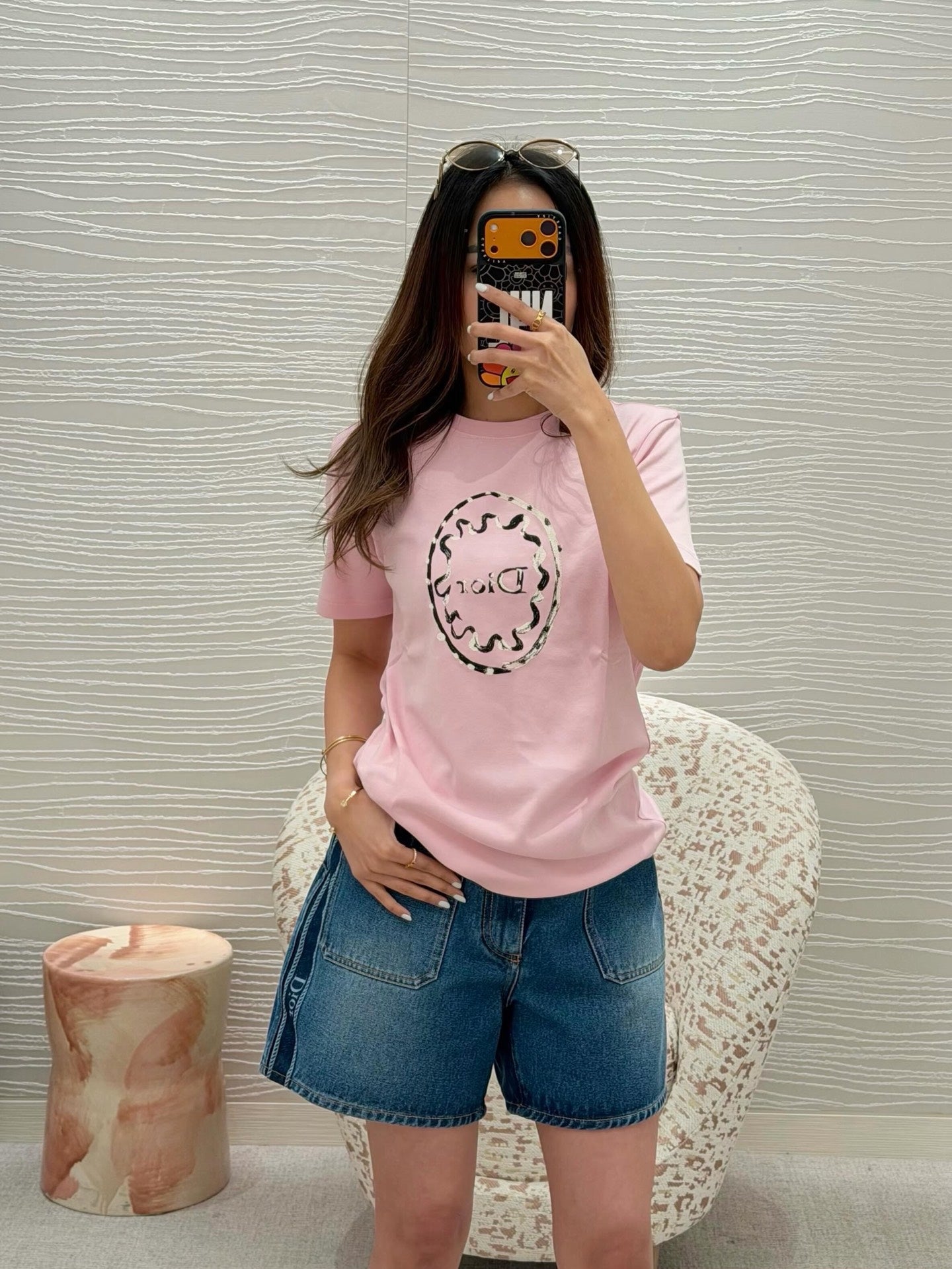 2026 Women's CD Embroidered Short Sleeve (DD168)